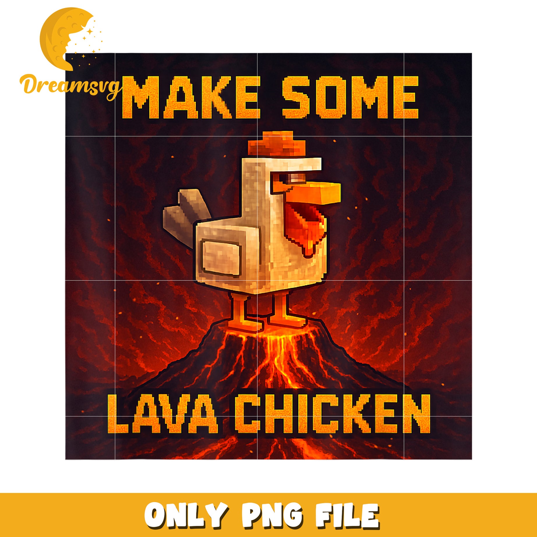 Make Some Lava Chicken, Fun Cooking Game, Downloadable PNG File