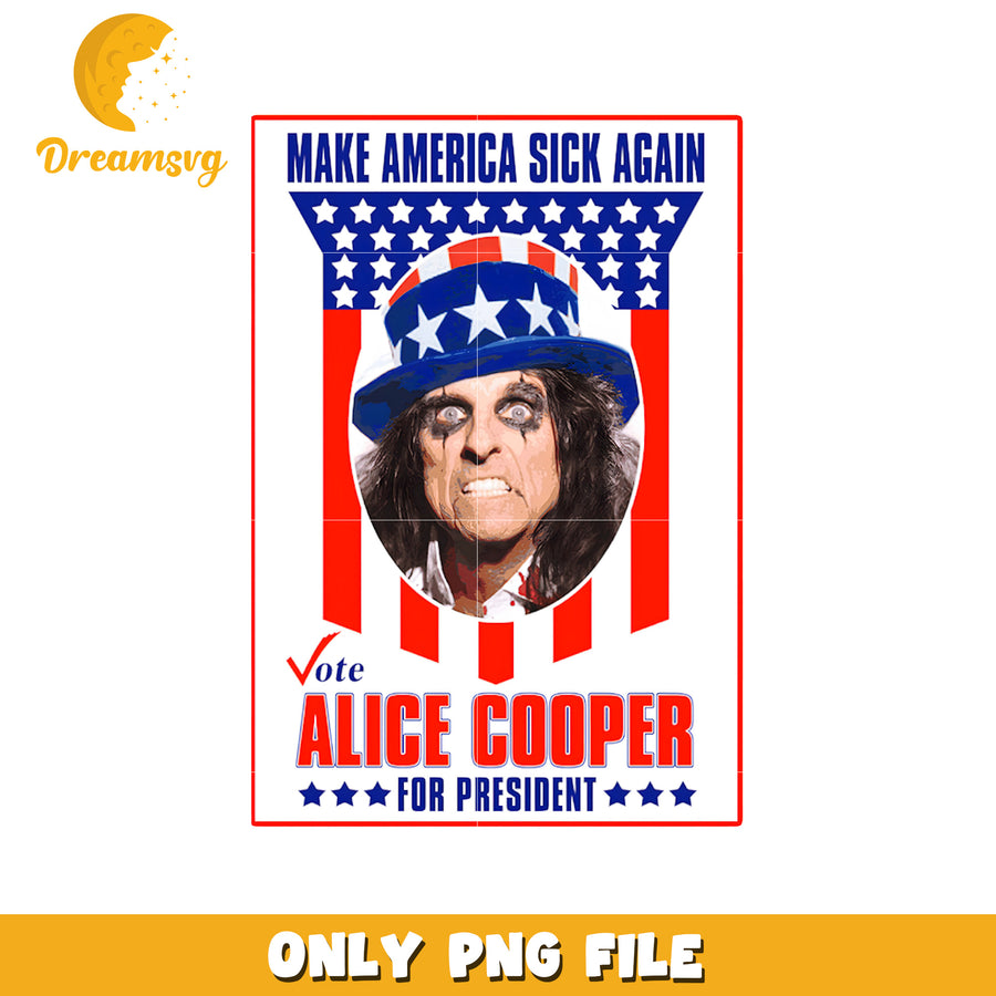 Make american sick again png, political humor png, parody slogan png