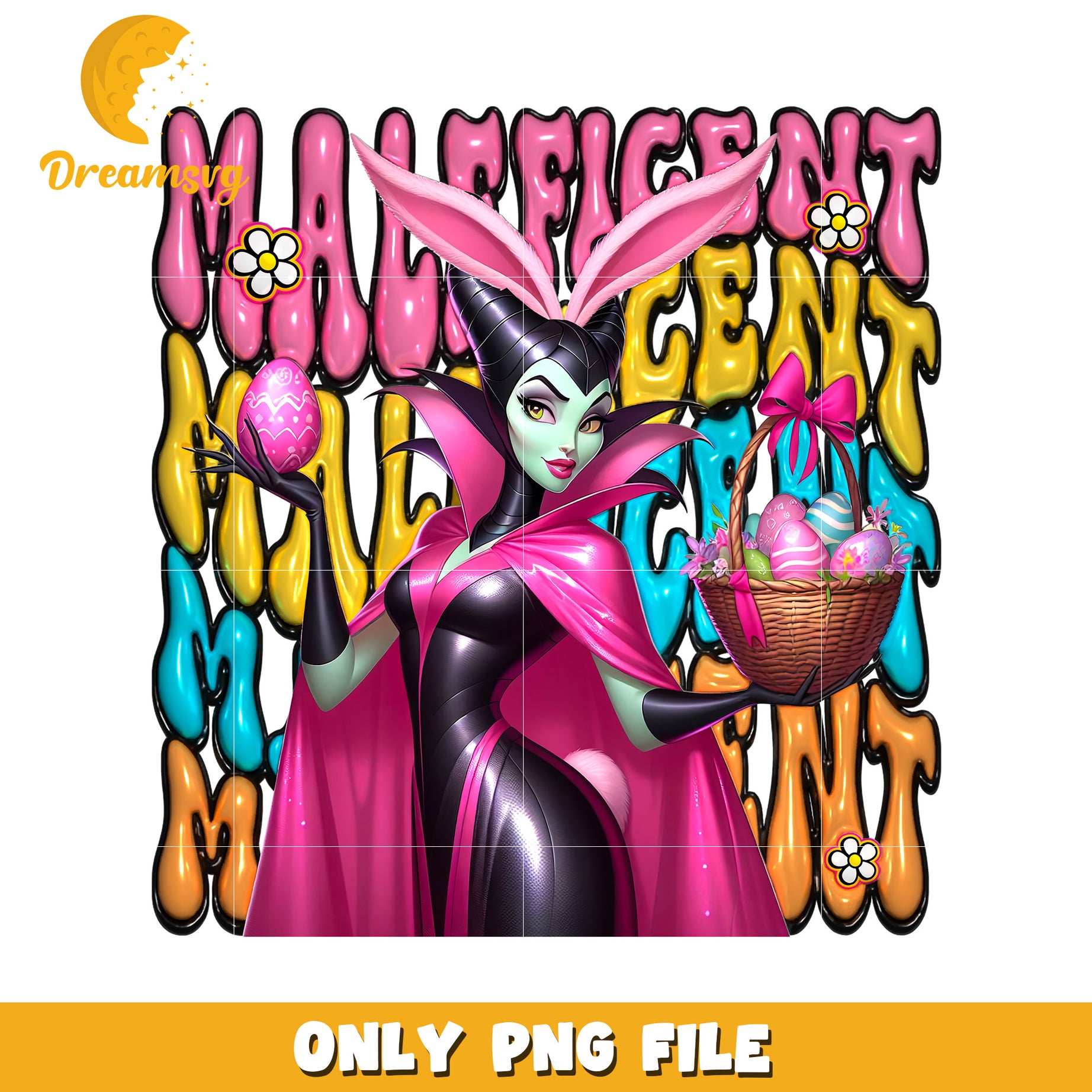 Maleficent Easter Bunny PNG Sublimation