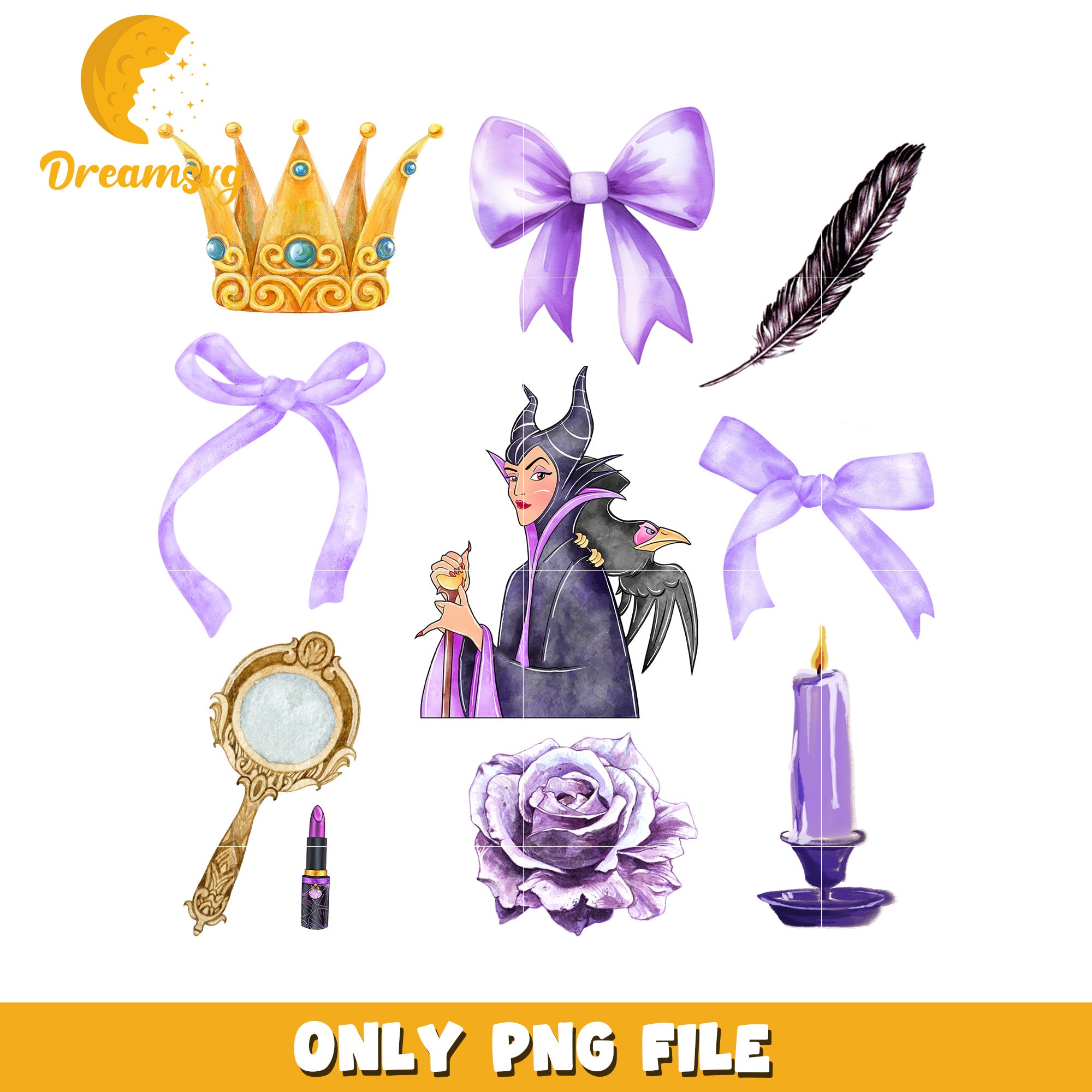 Maleficent PNG Clipart Set