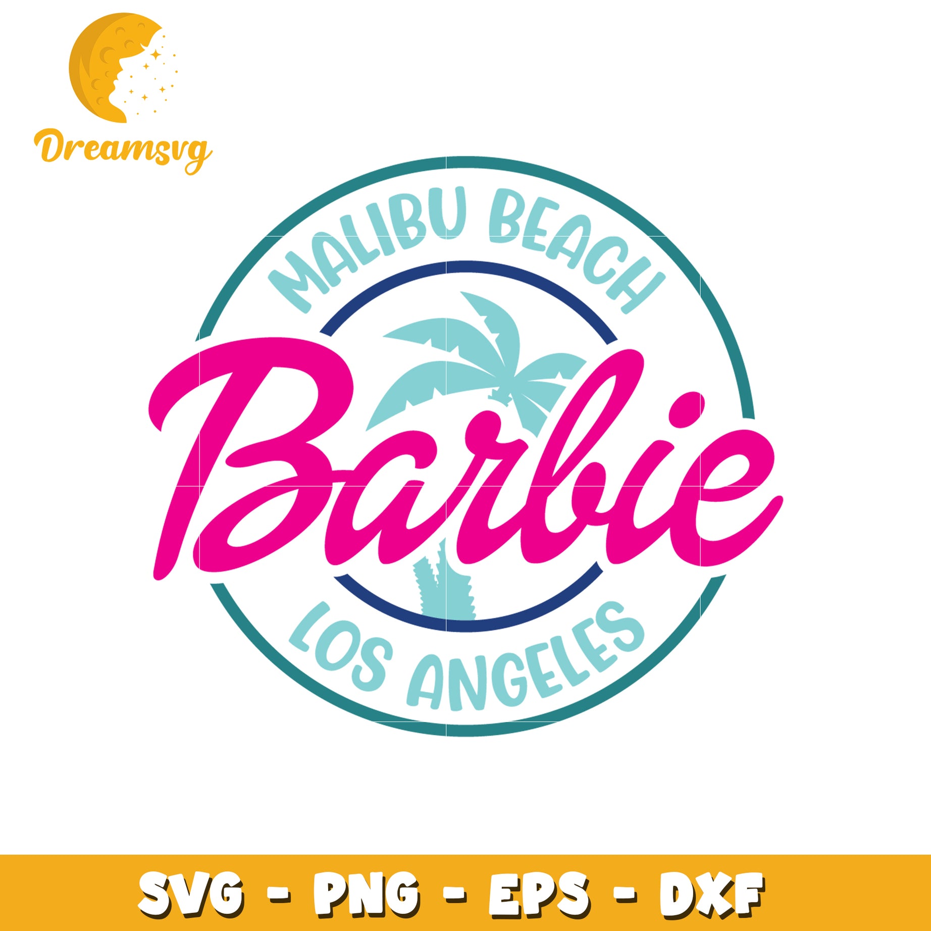 Malibu Barbie Beach SVG Cut File