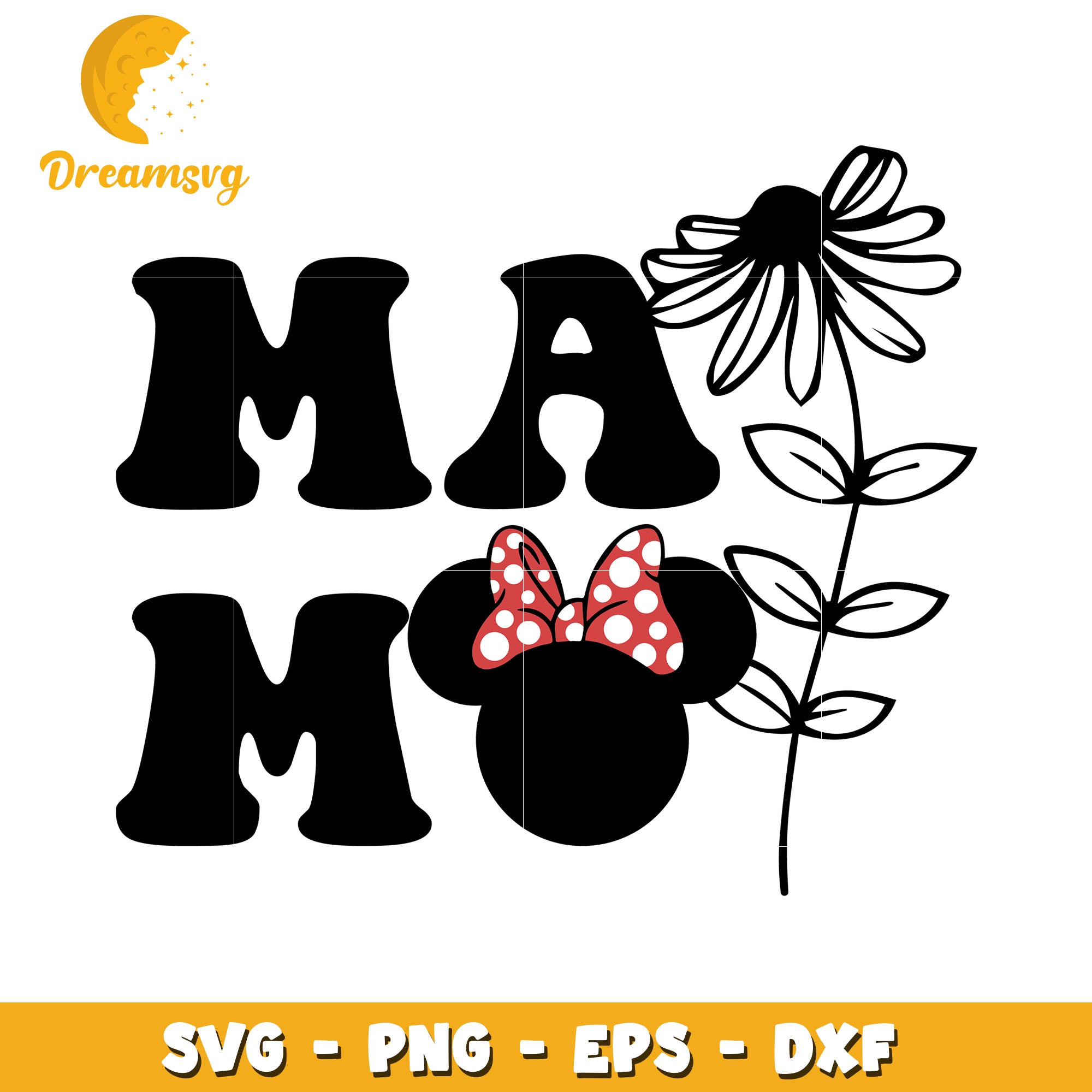 Mama Minnie Mouse SVG Cut File