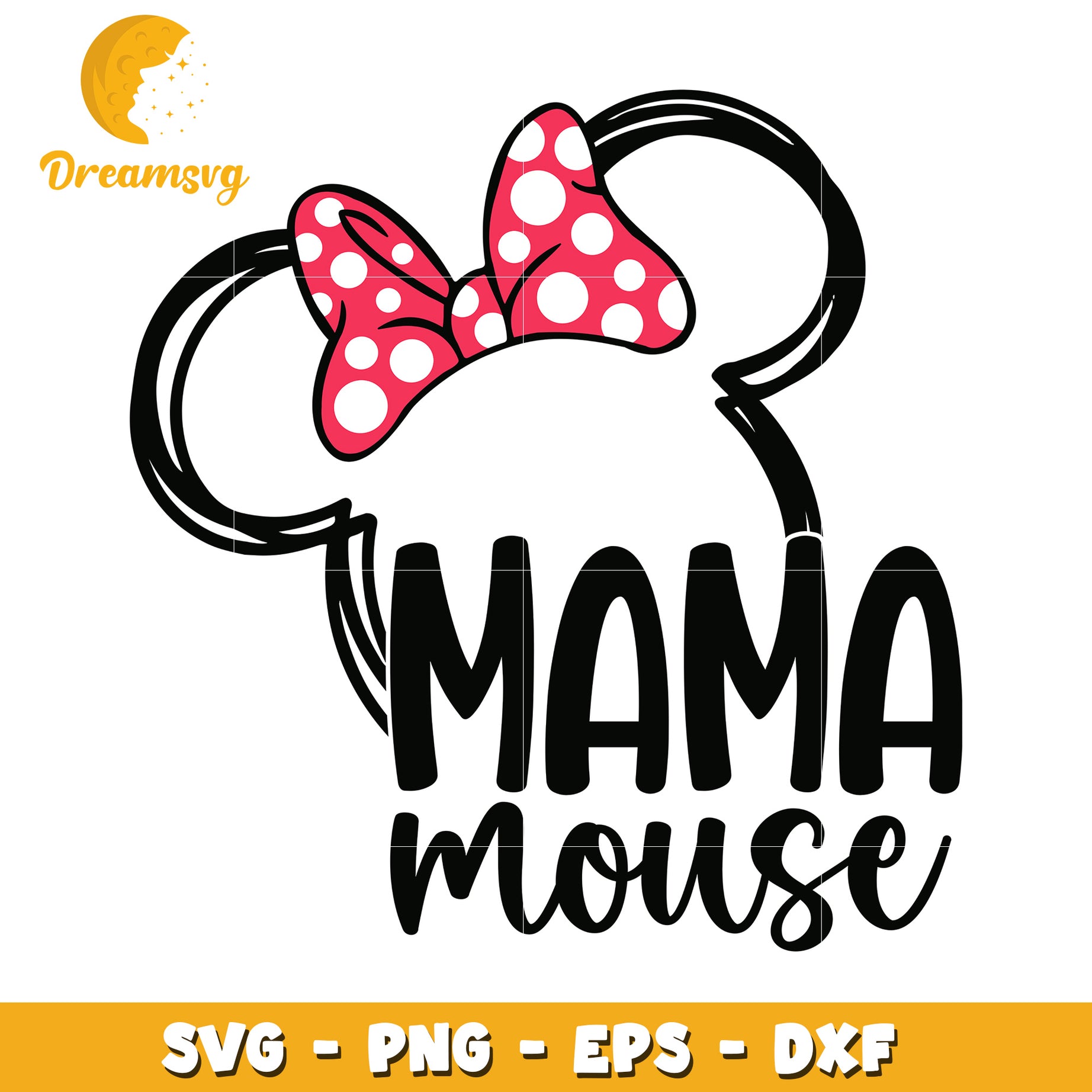 Mama Mouse SVG Cut File for Cute Designs and Crafts Projects