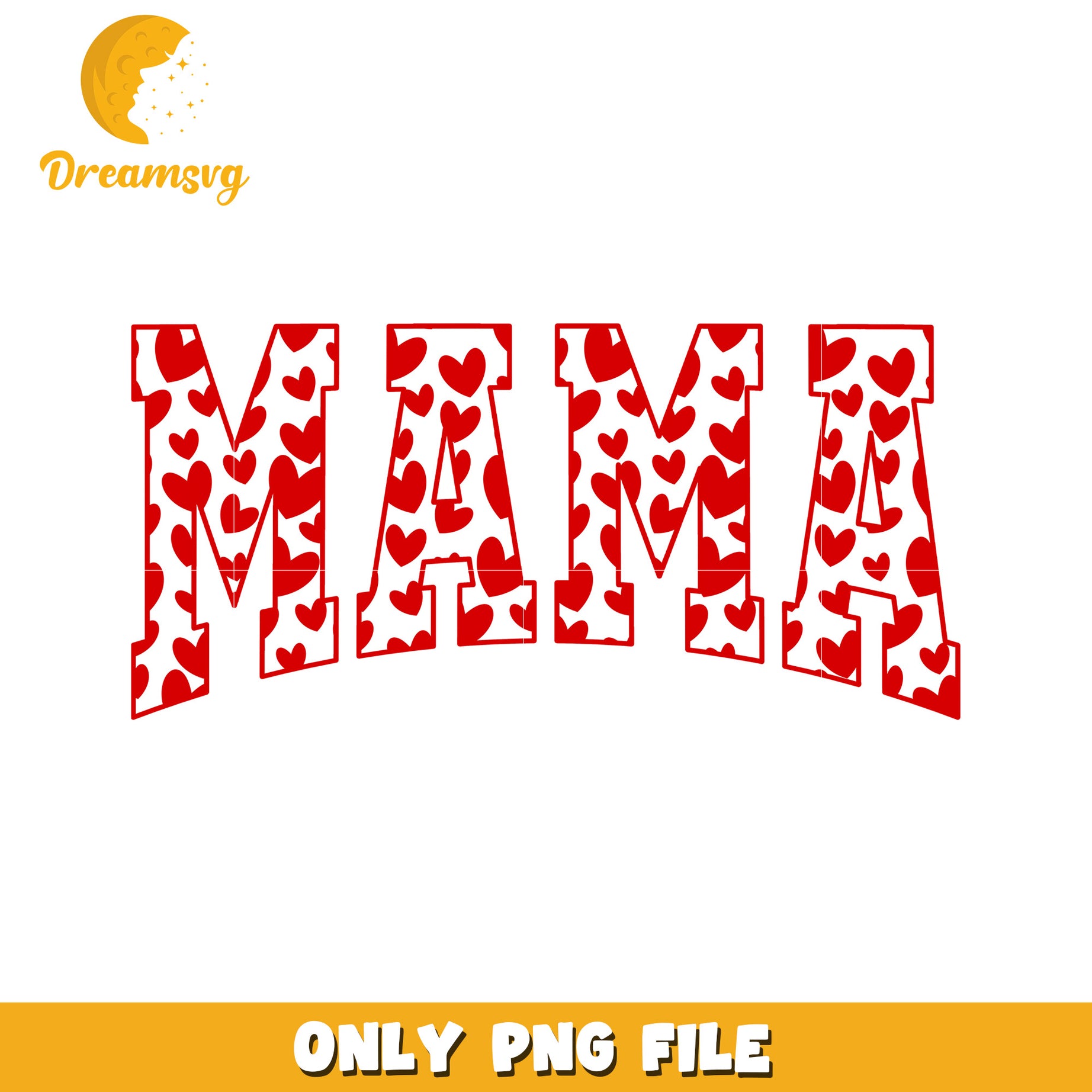 Mama PNG Heart Design