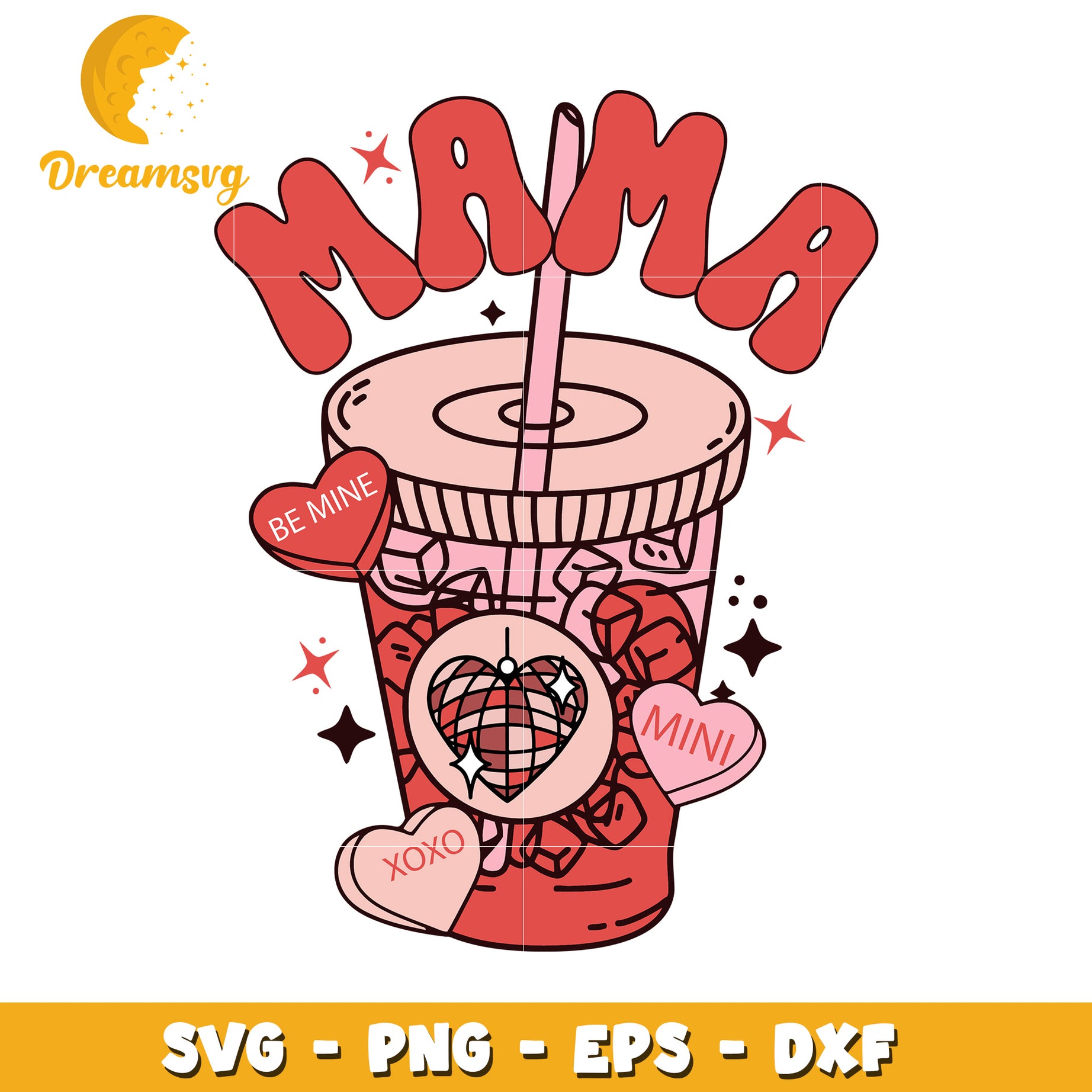 Mama Valentines Day SVG Cut File
