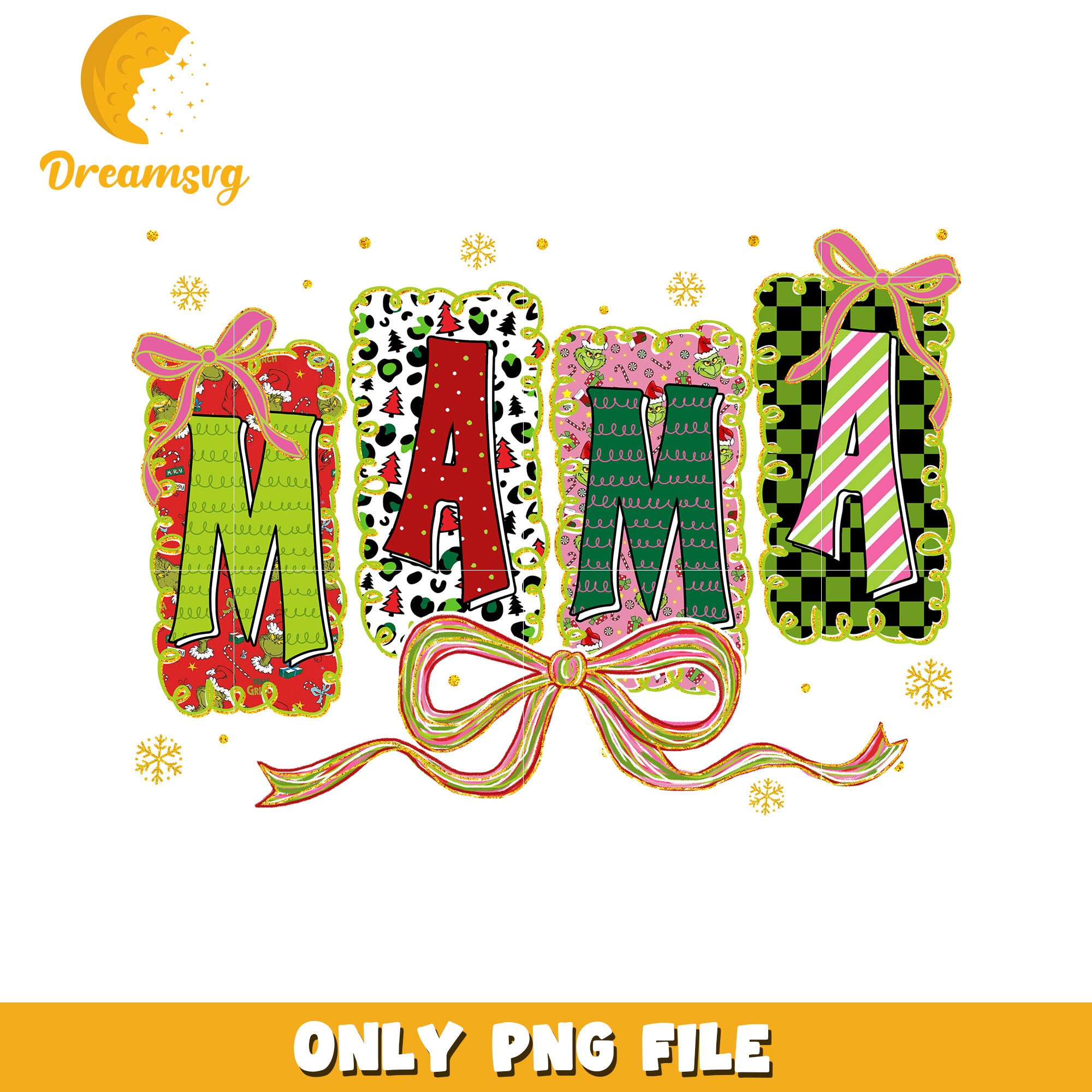 Mama bowtie png, christmas lights​ png, christmas music​ png
