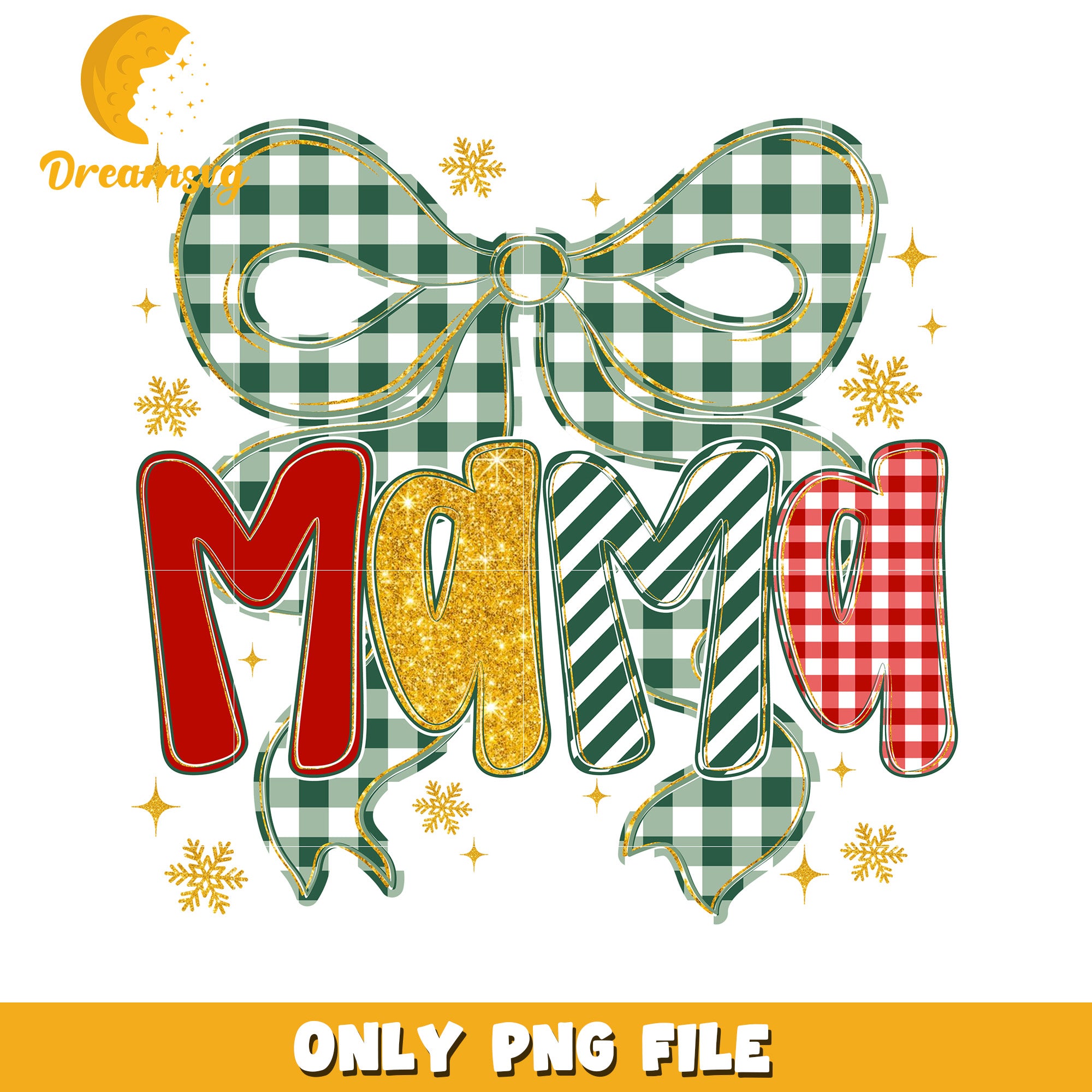 Mama christmas bowtie png, holiday cheer png, disney festive png