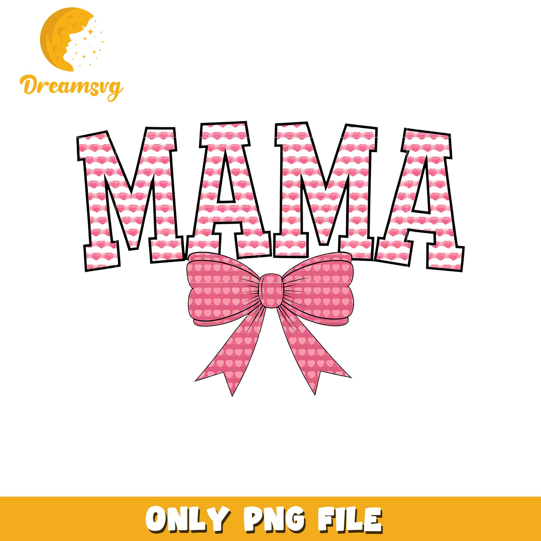 Mama cute valentine bow design png, mama png, valentine png