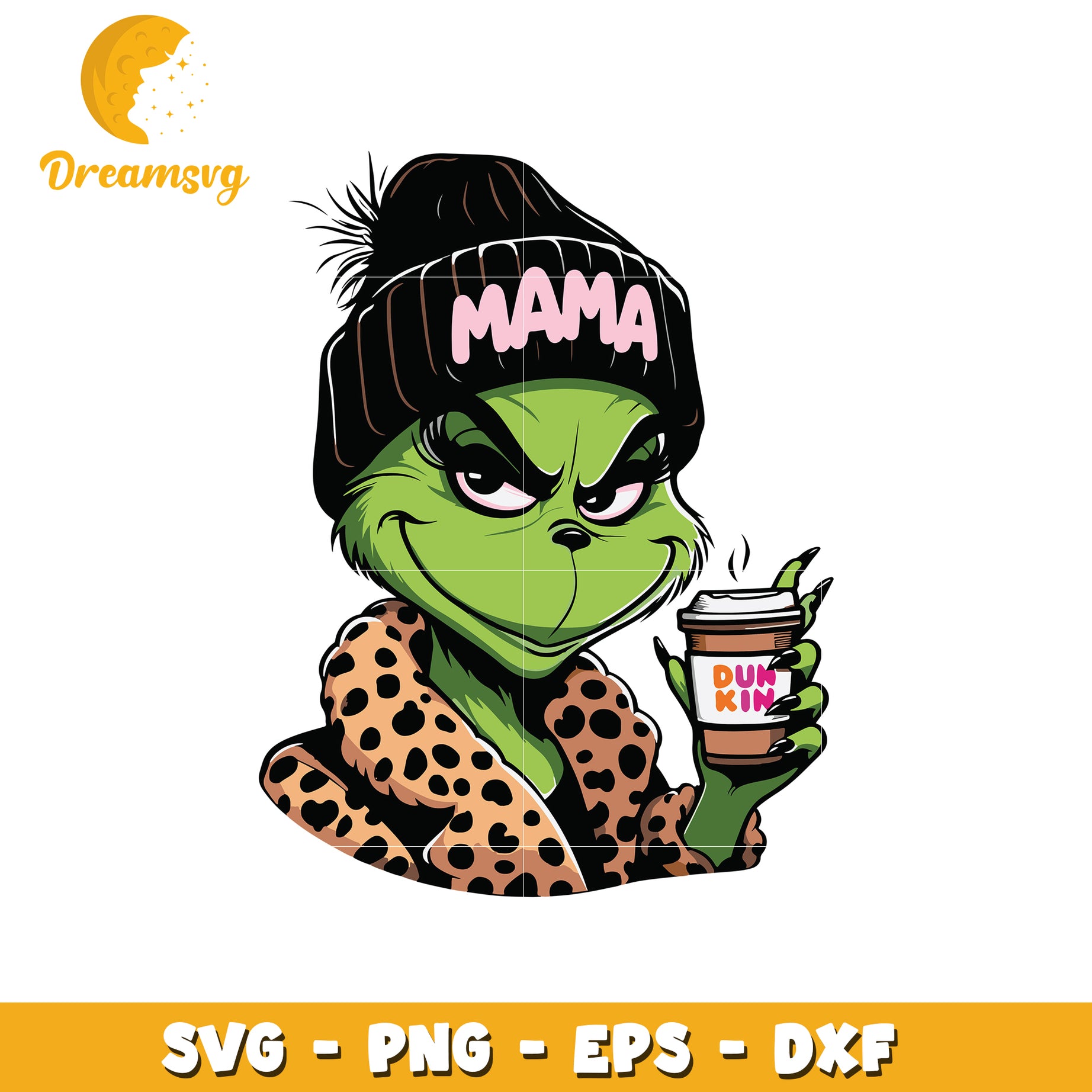 Mama grinch dunkin svg,  mama grinch svg, dunkin svg