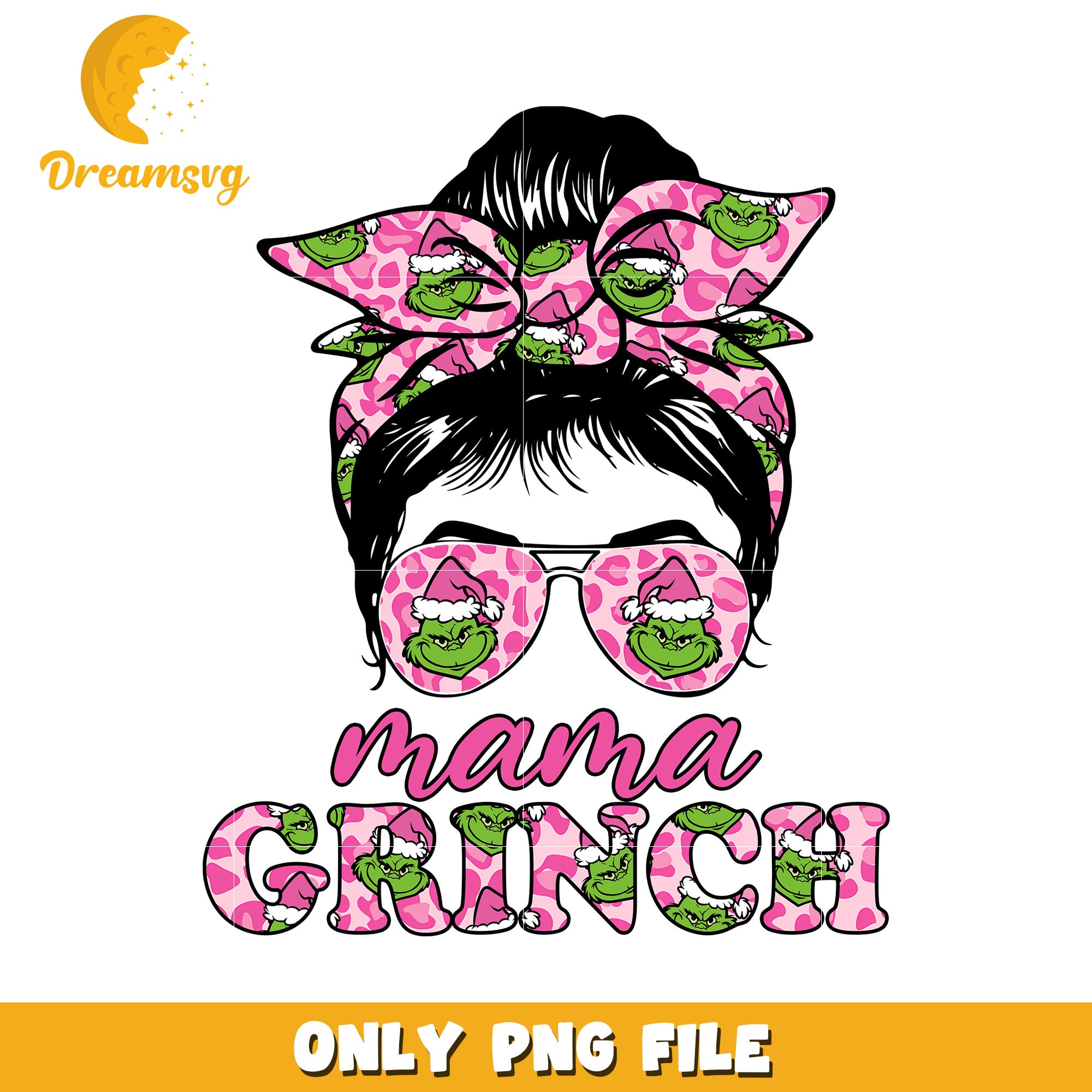 Mama grinch png, baby grinch​​ png, christmas lights png