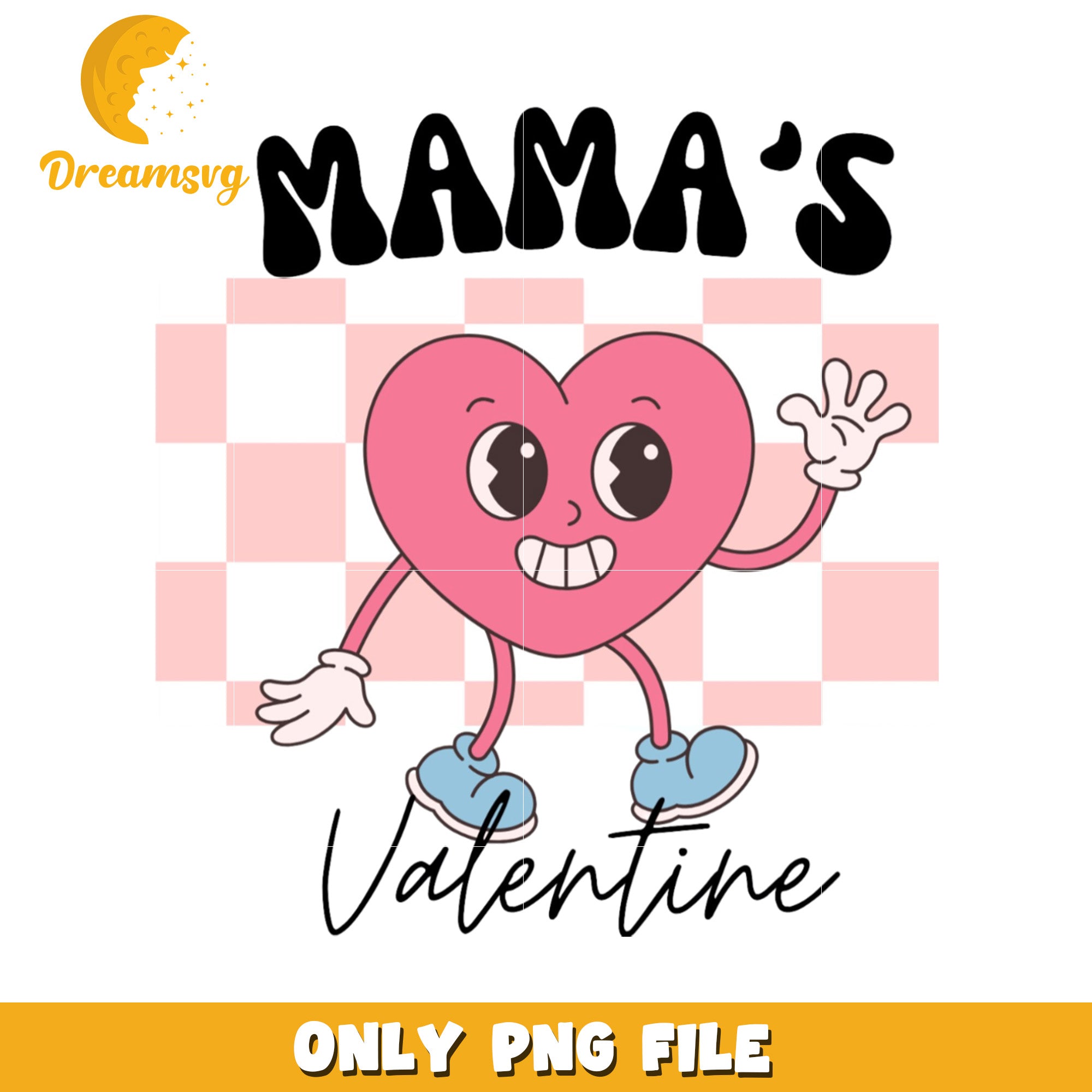 Mamas Valentine Heart PNG