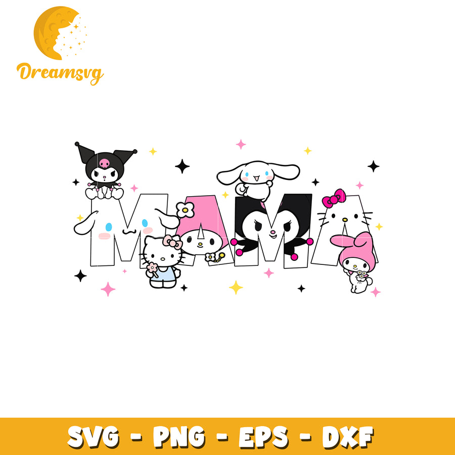 Mama sanrio characters svg, mama sanrio svg, sanrio characters svg