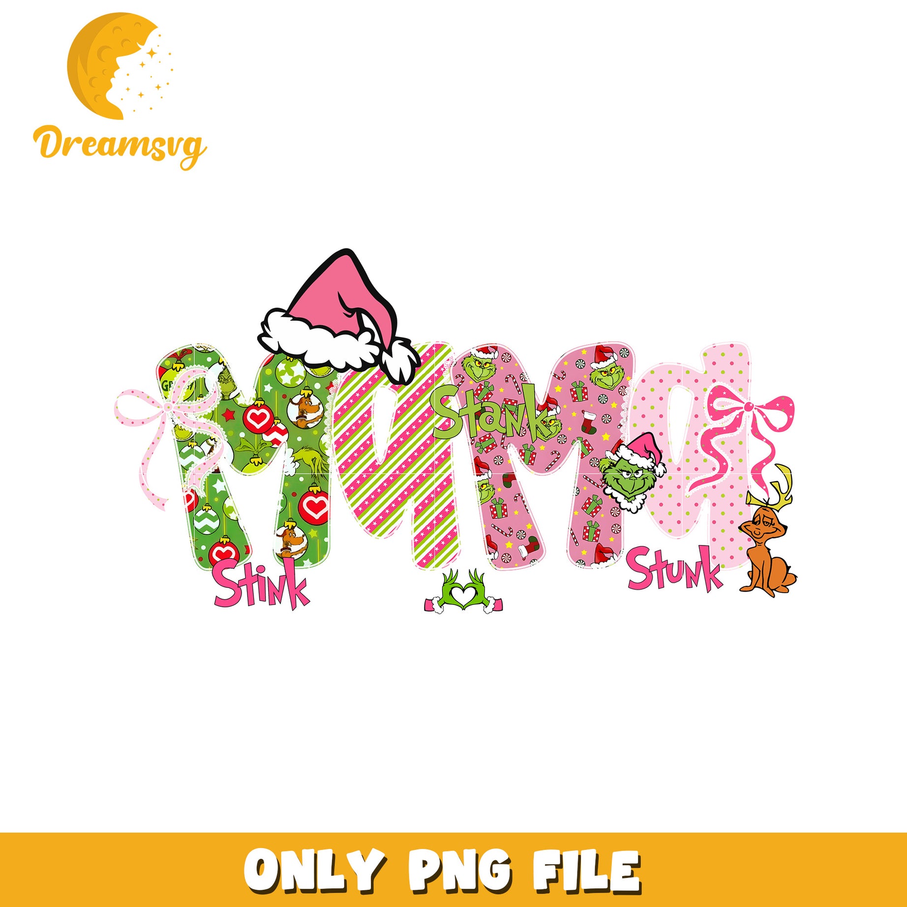 Mama stink stunk png, white christmas​​​ png, cartoon​ png