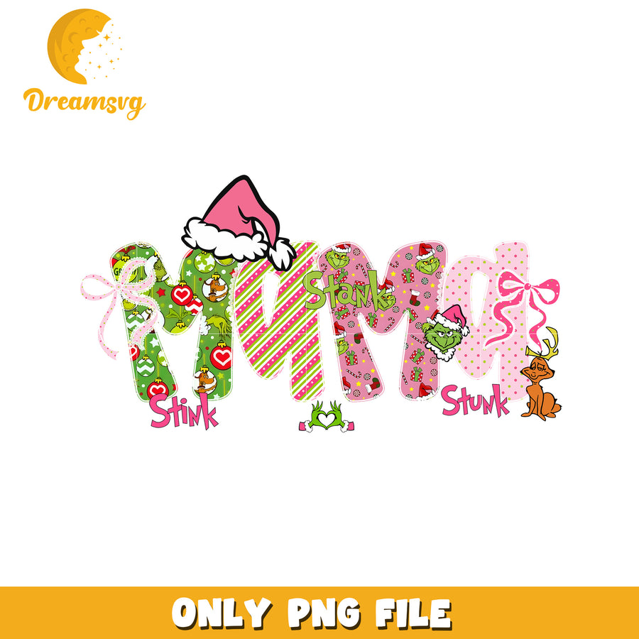 Mama stink stunk png, white christmas​​​ png, cartoon​ png