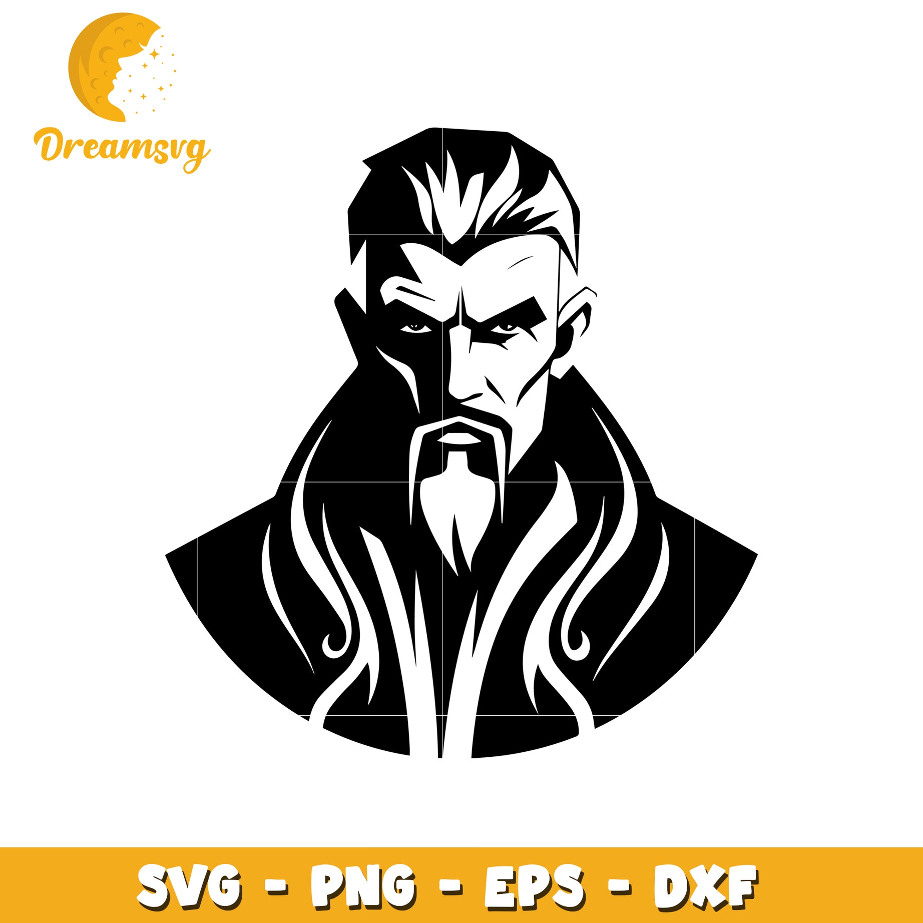 Man Face SVG PNG EPS DXF Cut File