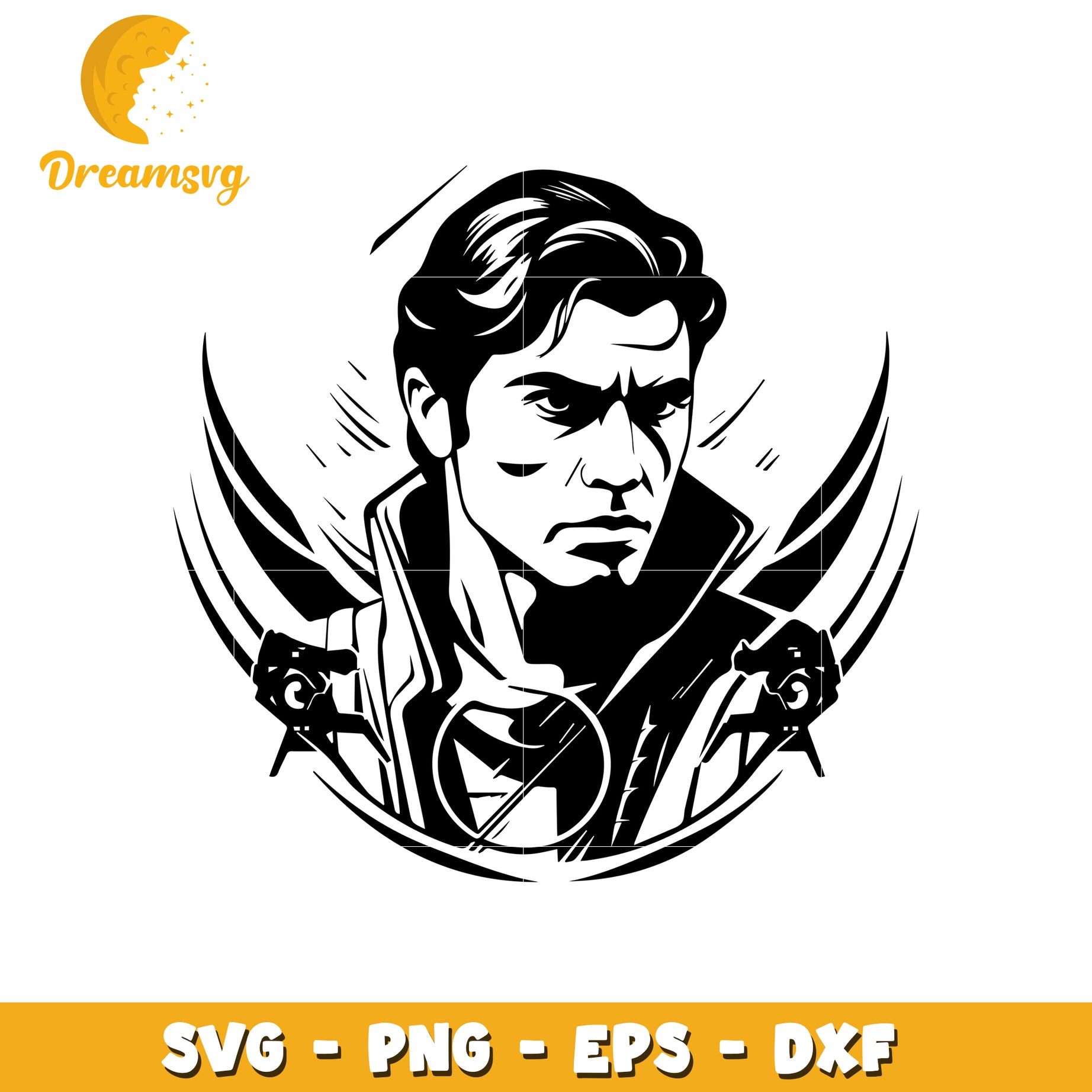 Man Face SVG PNG EPS DXF Files