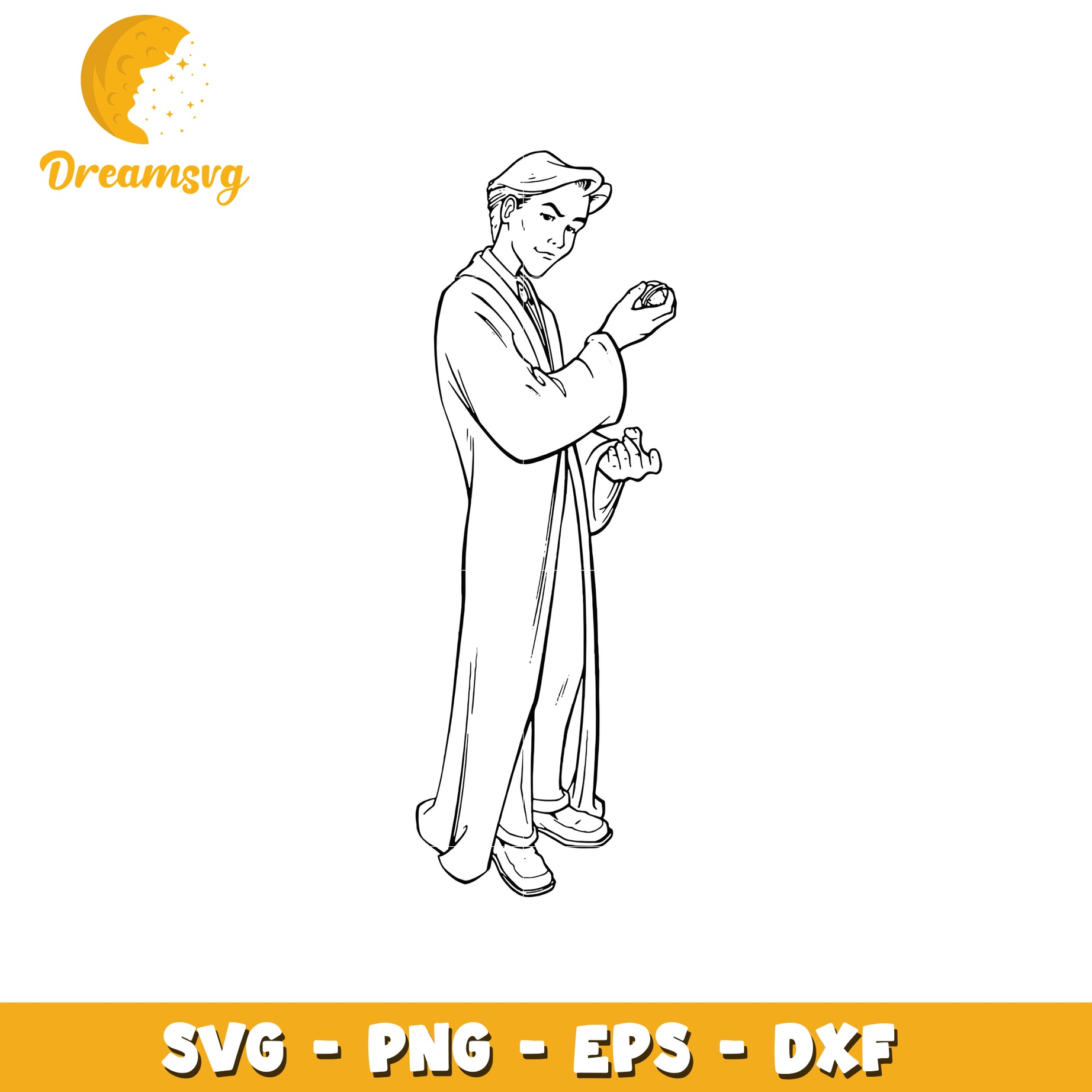 Man Holding Object SVG PNG EPS DXF