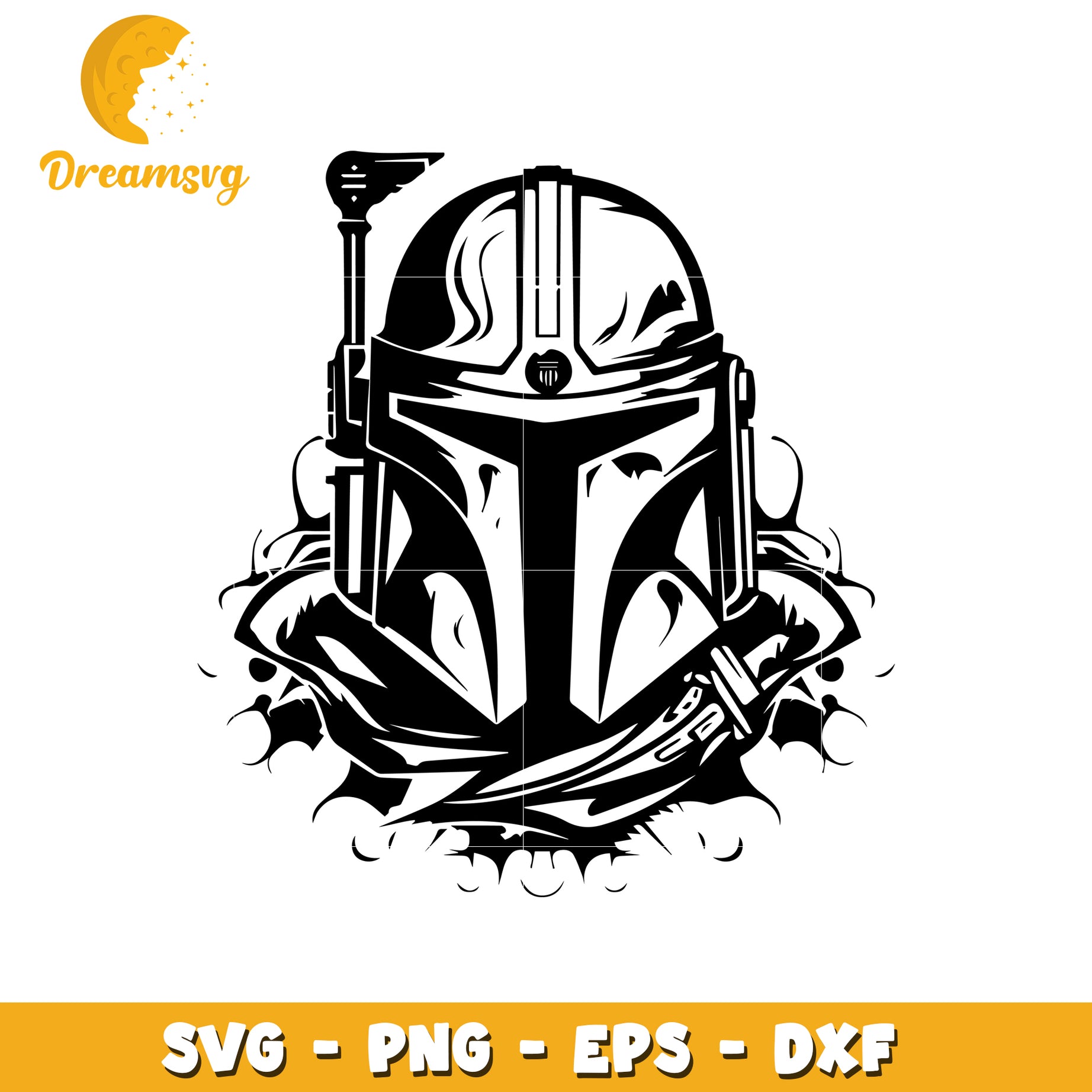 Mandalorian Helmet SVG Cut File