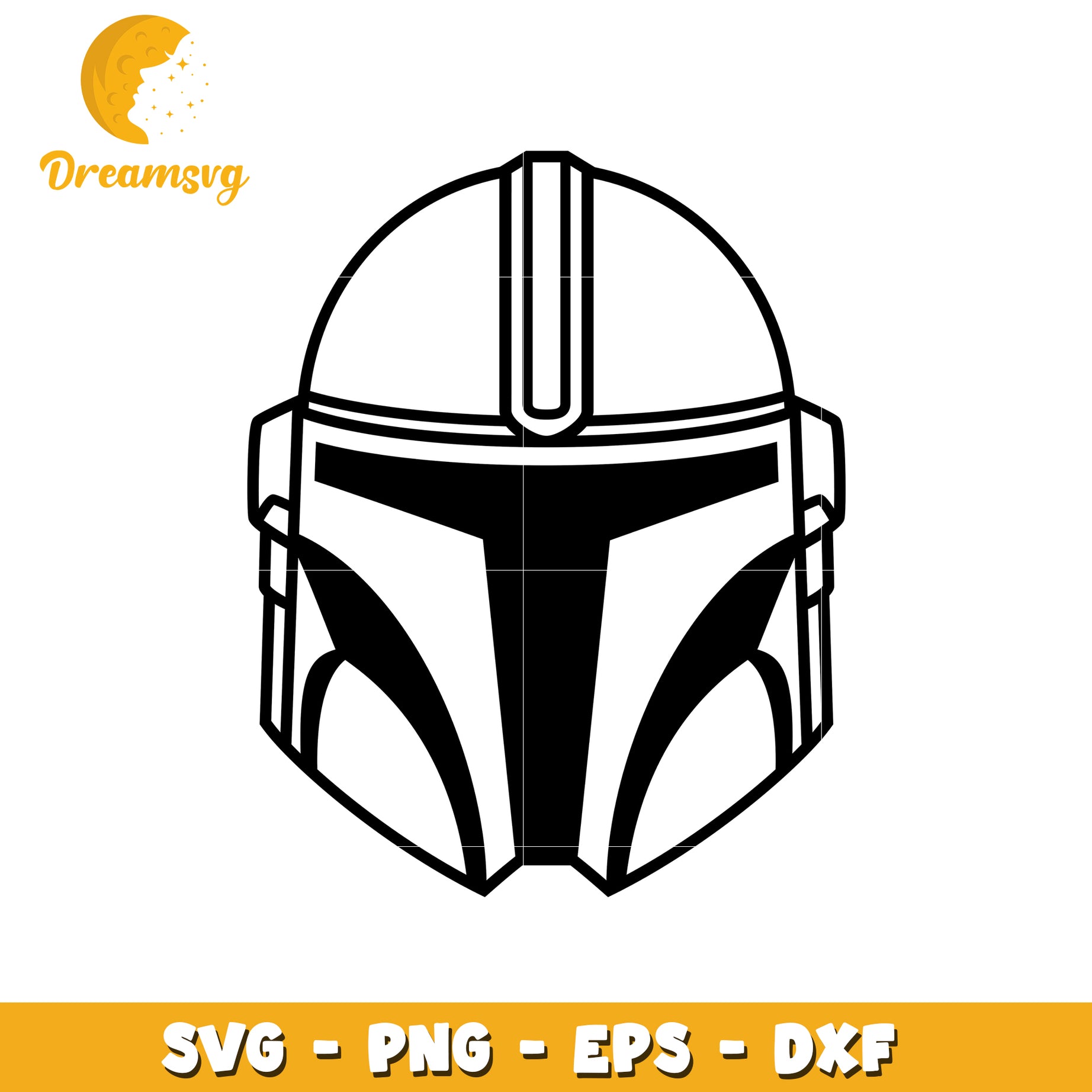 Mandalorian Helmet SVG PNG EPS DXF