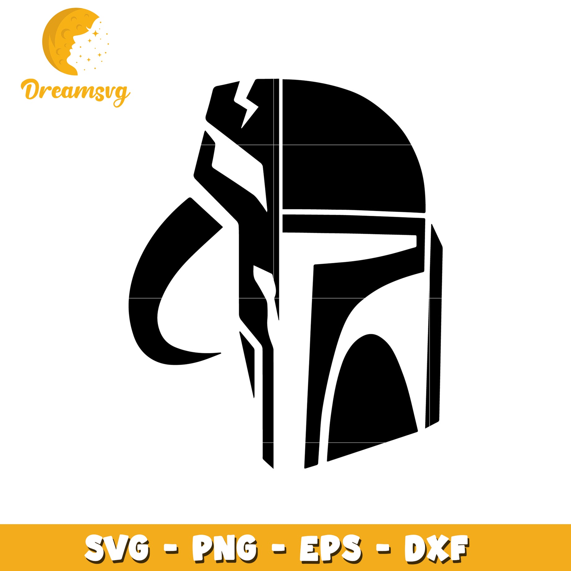 Mandalorian Helmet SVG PNG EPS DXF Cut File