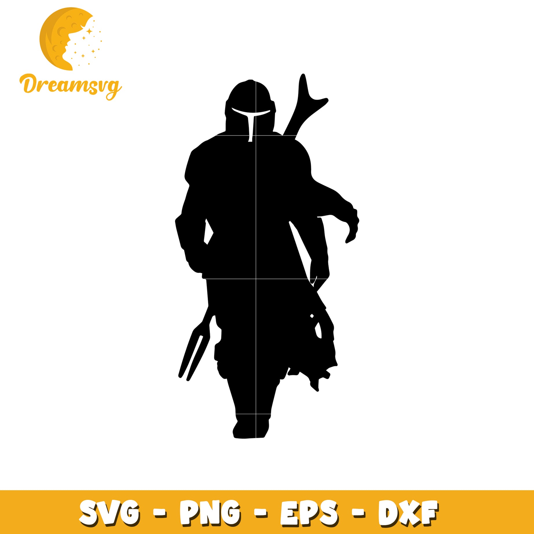 Mandalorian SVG Cut File Silhouette