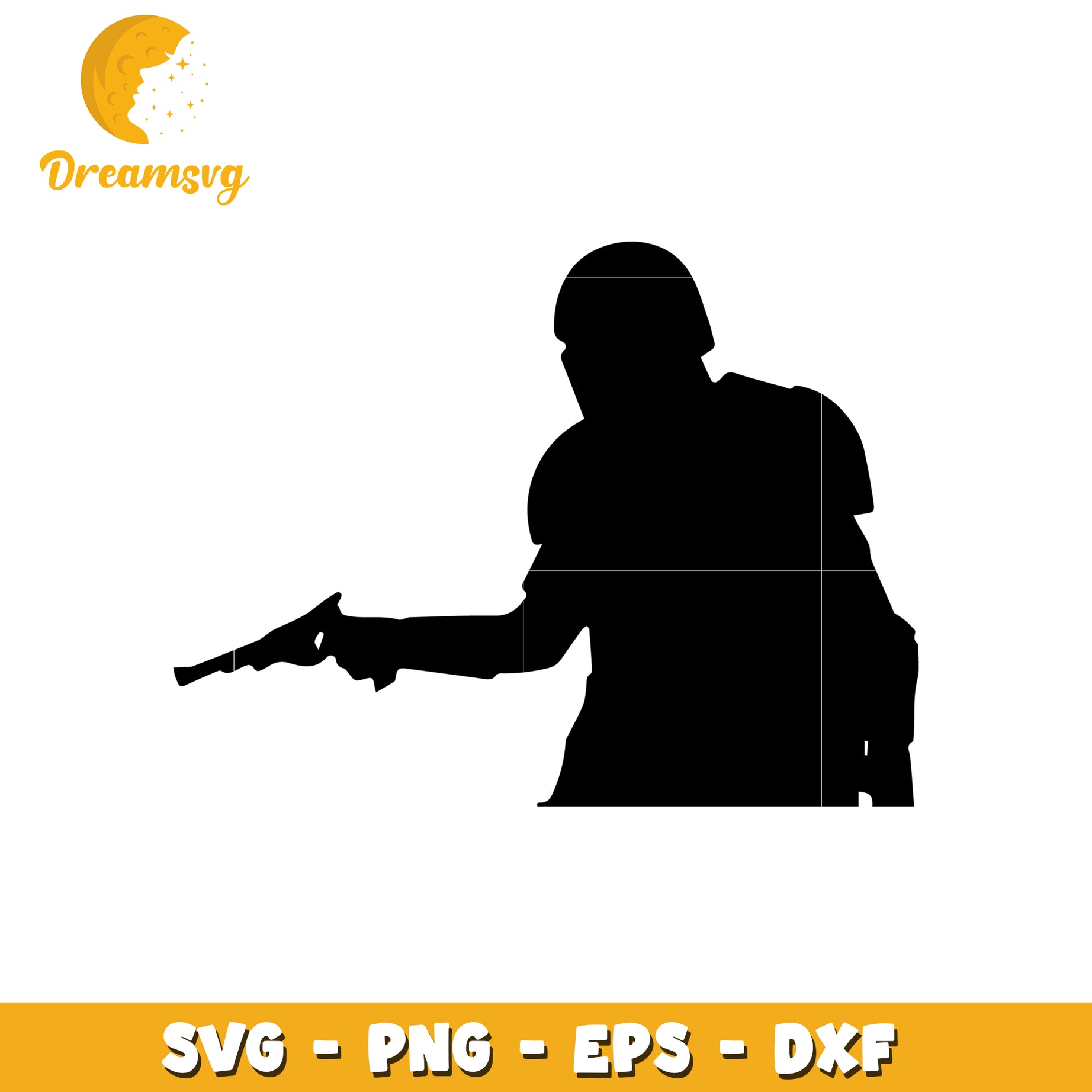 Mandalorian Silhouette SVG Cut File