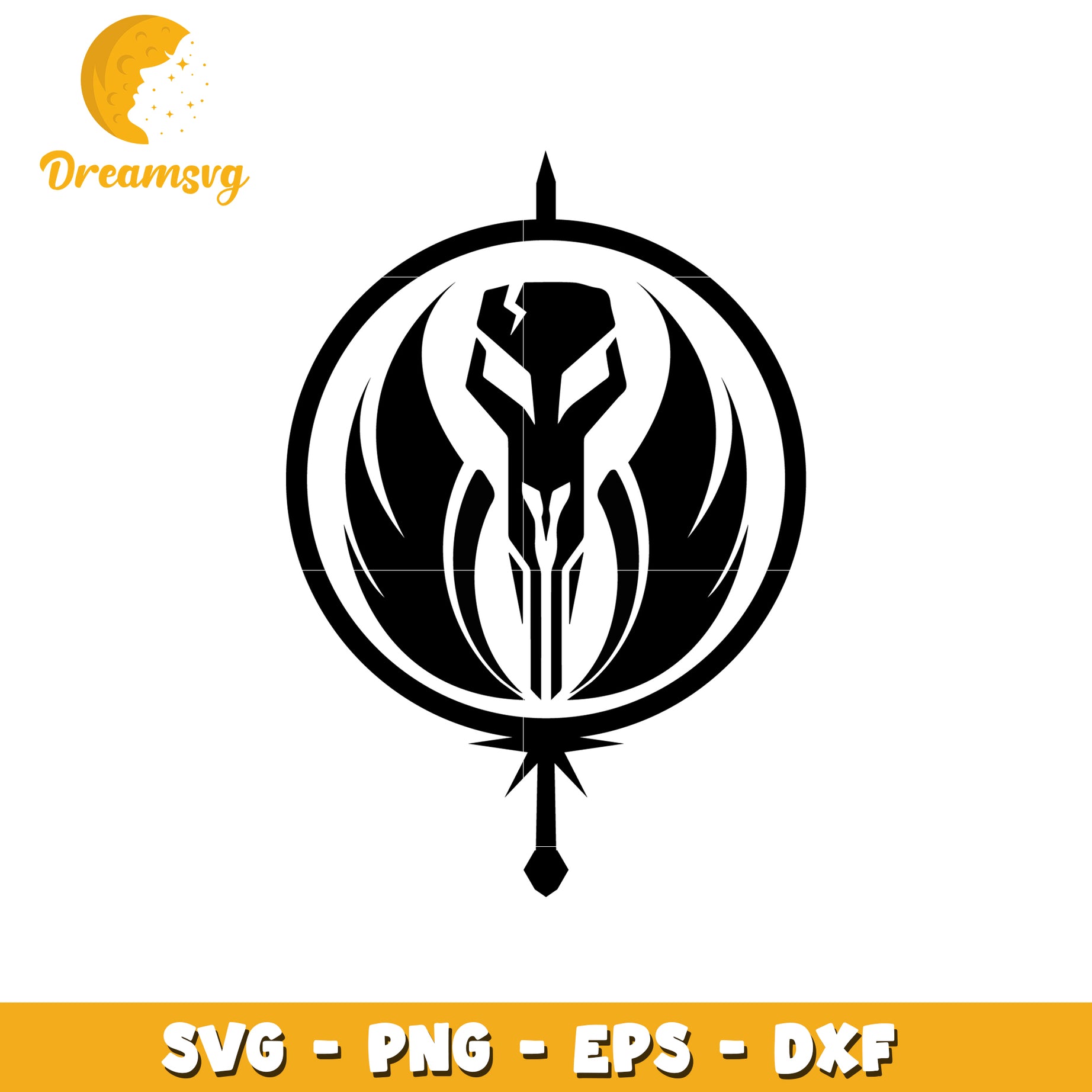 Mandalorian Skull SVG Design for Crafting Projects