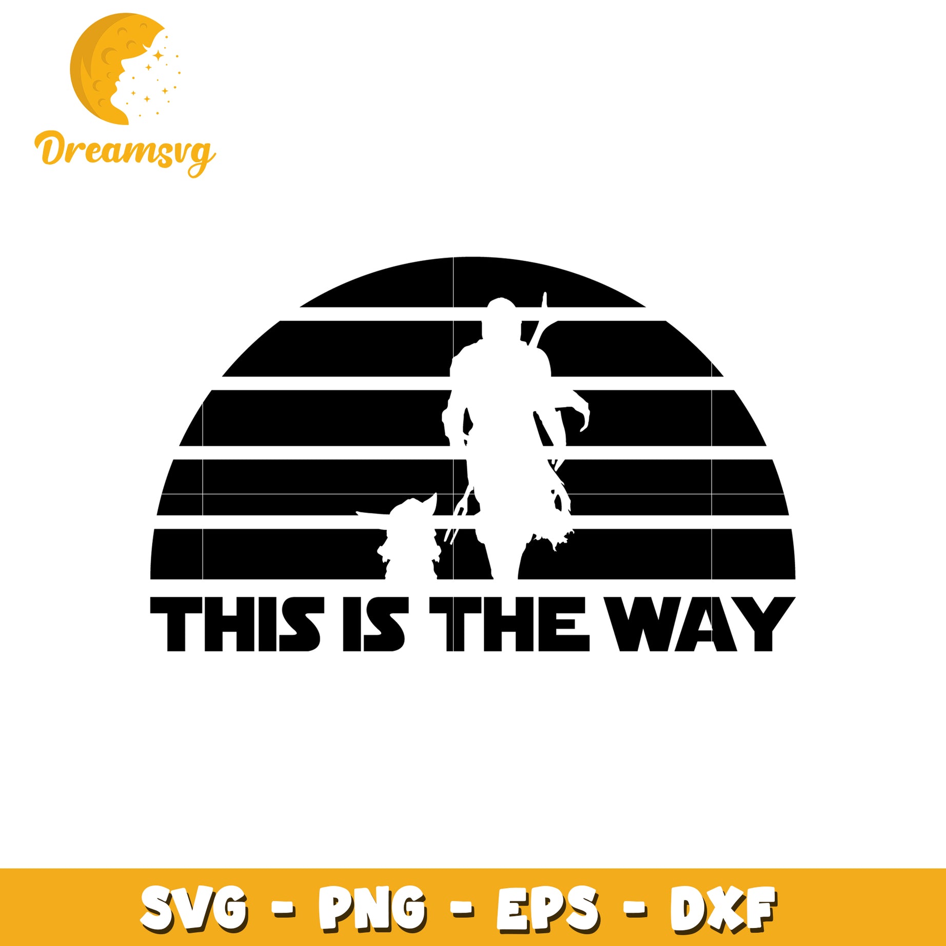 Mandalorian Sunset SVG Cut File