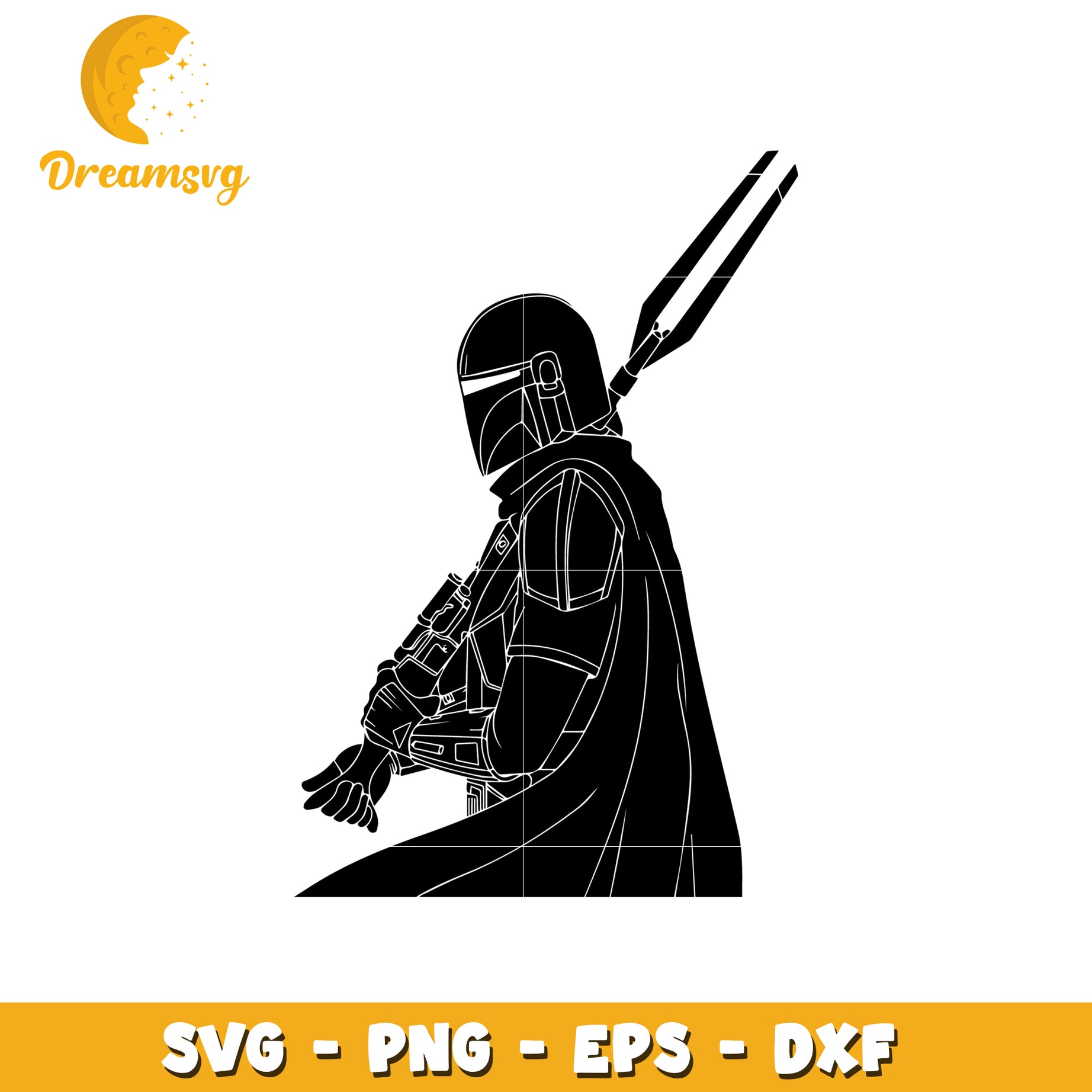 Mandalorian Vector Art SVG for Crafting and Design Use