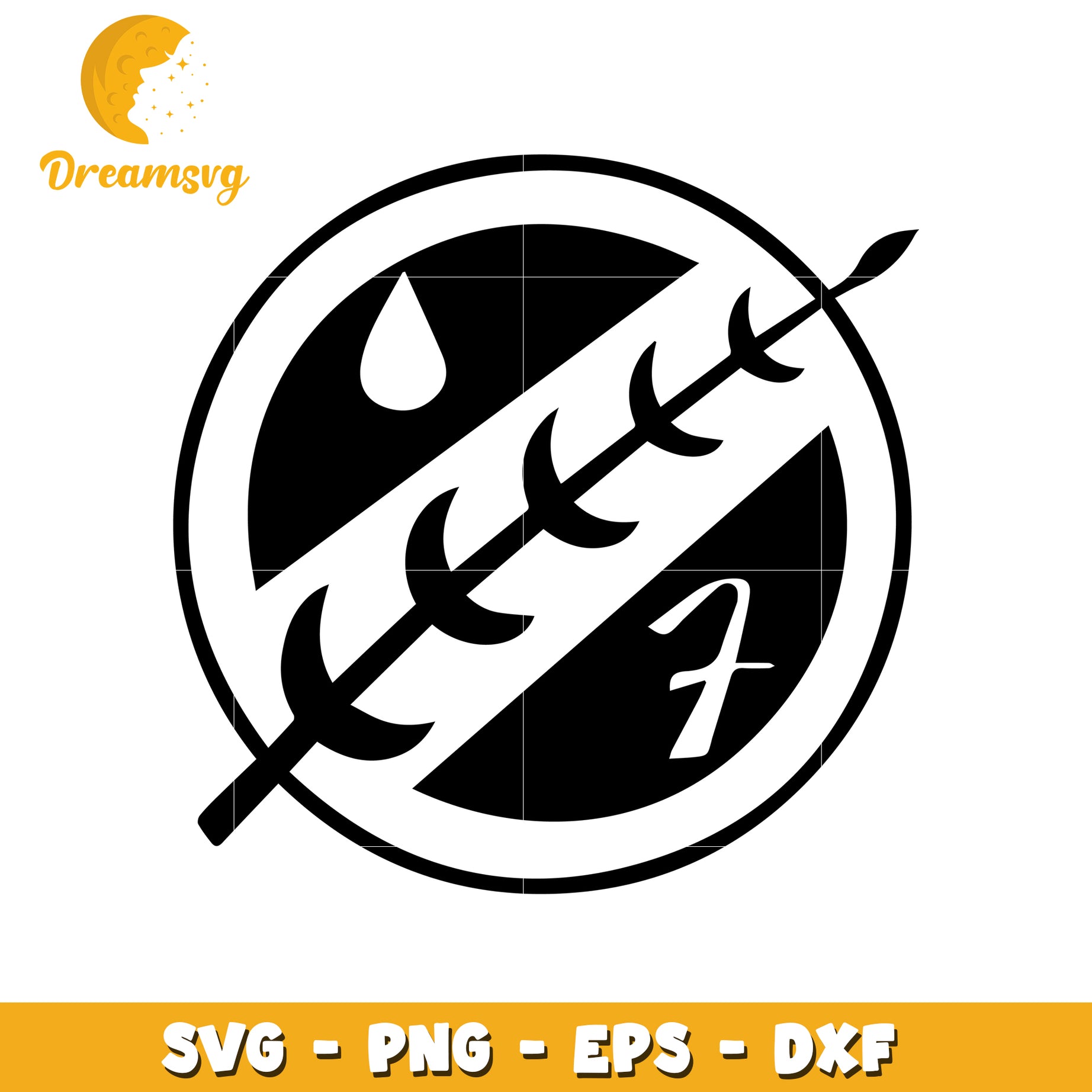 Mandolorian Symbol SVG Cut File