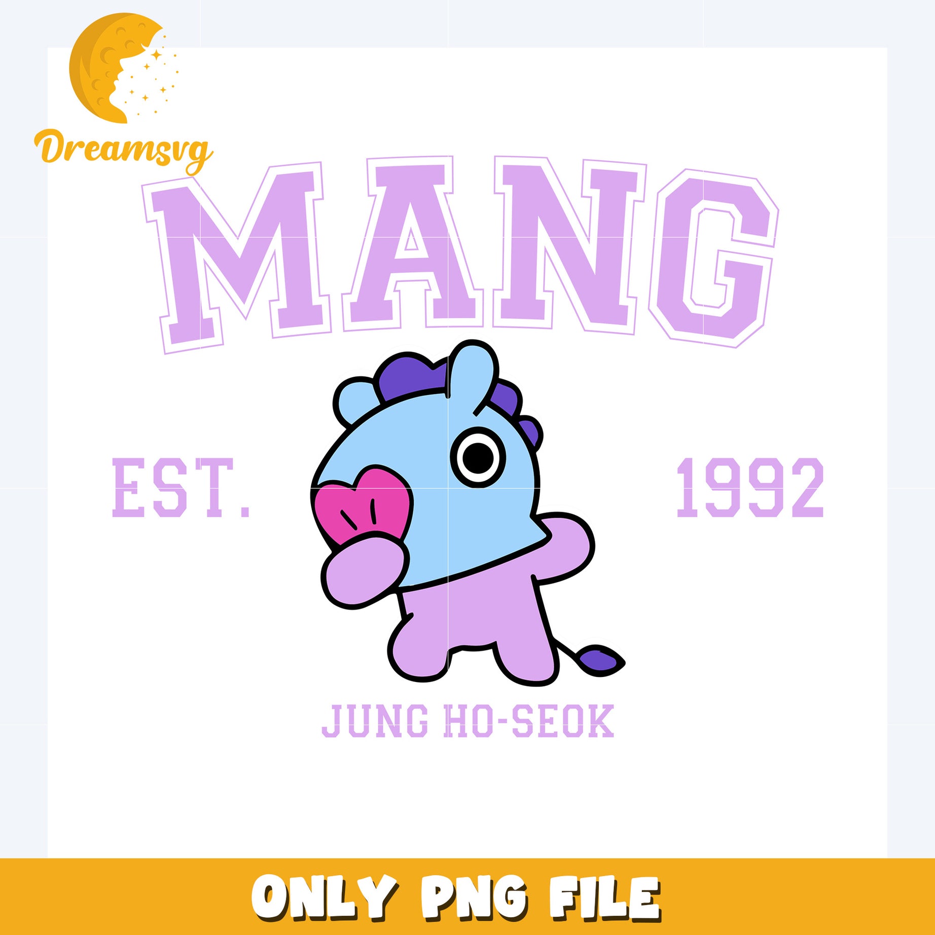 Mang funny horse png, bts mascot png, bt21 characters png