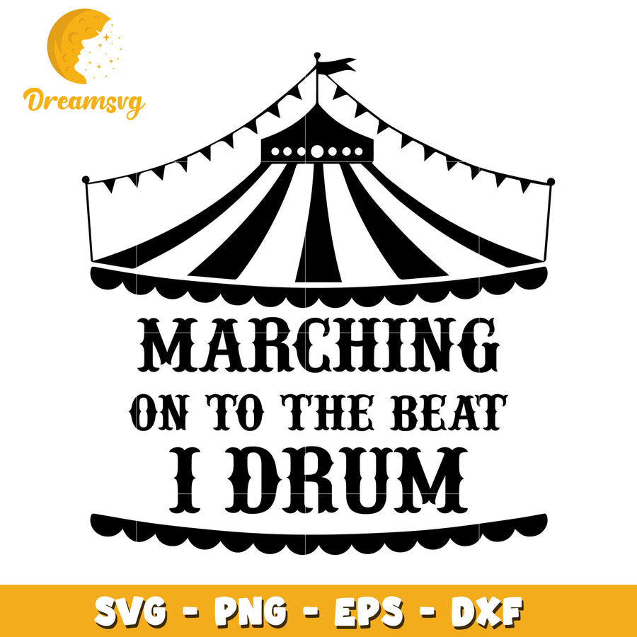 Marching Band SVG Cut File Circus Tent Design