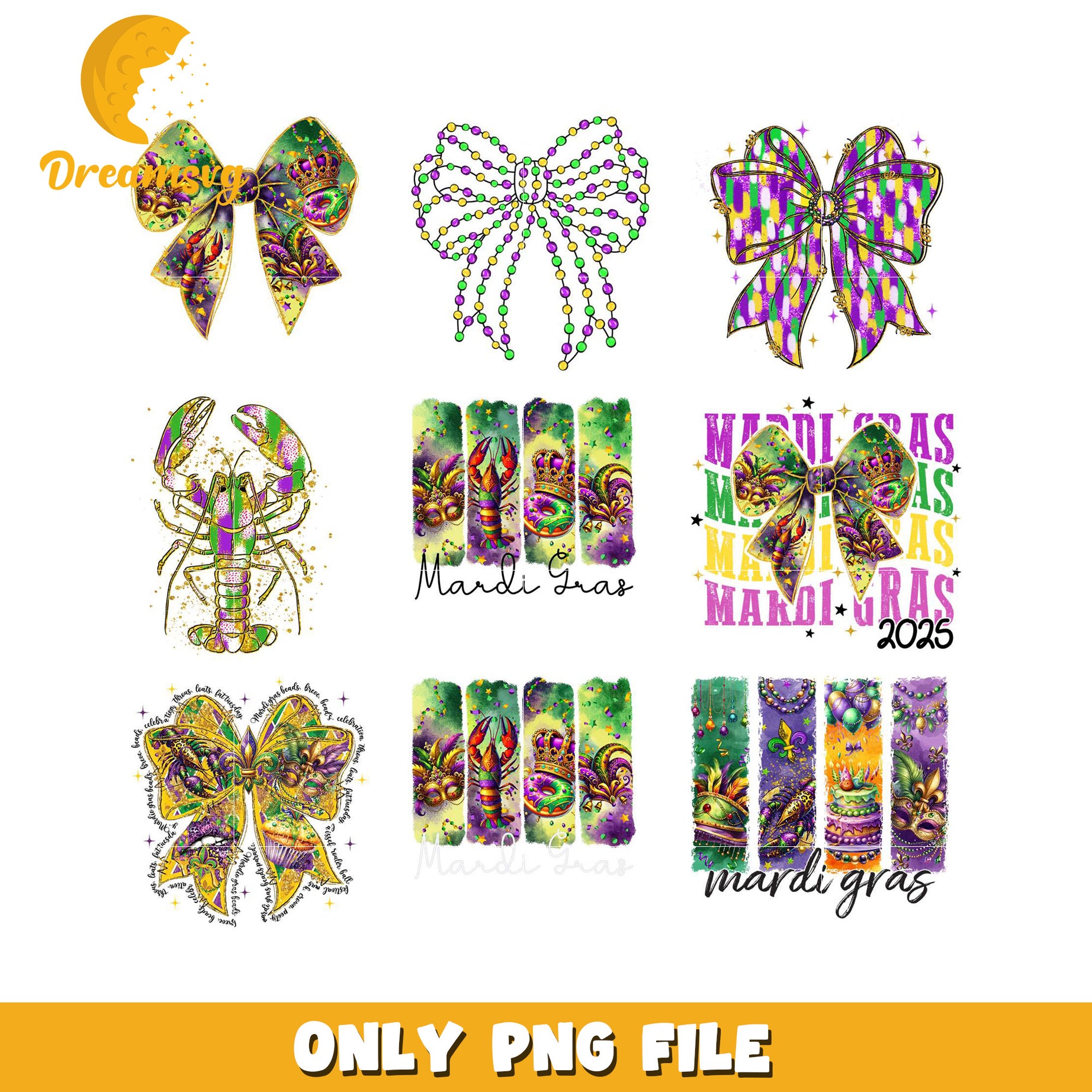 Mardi Gras PNG Bundle 2025 Designs