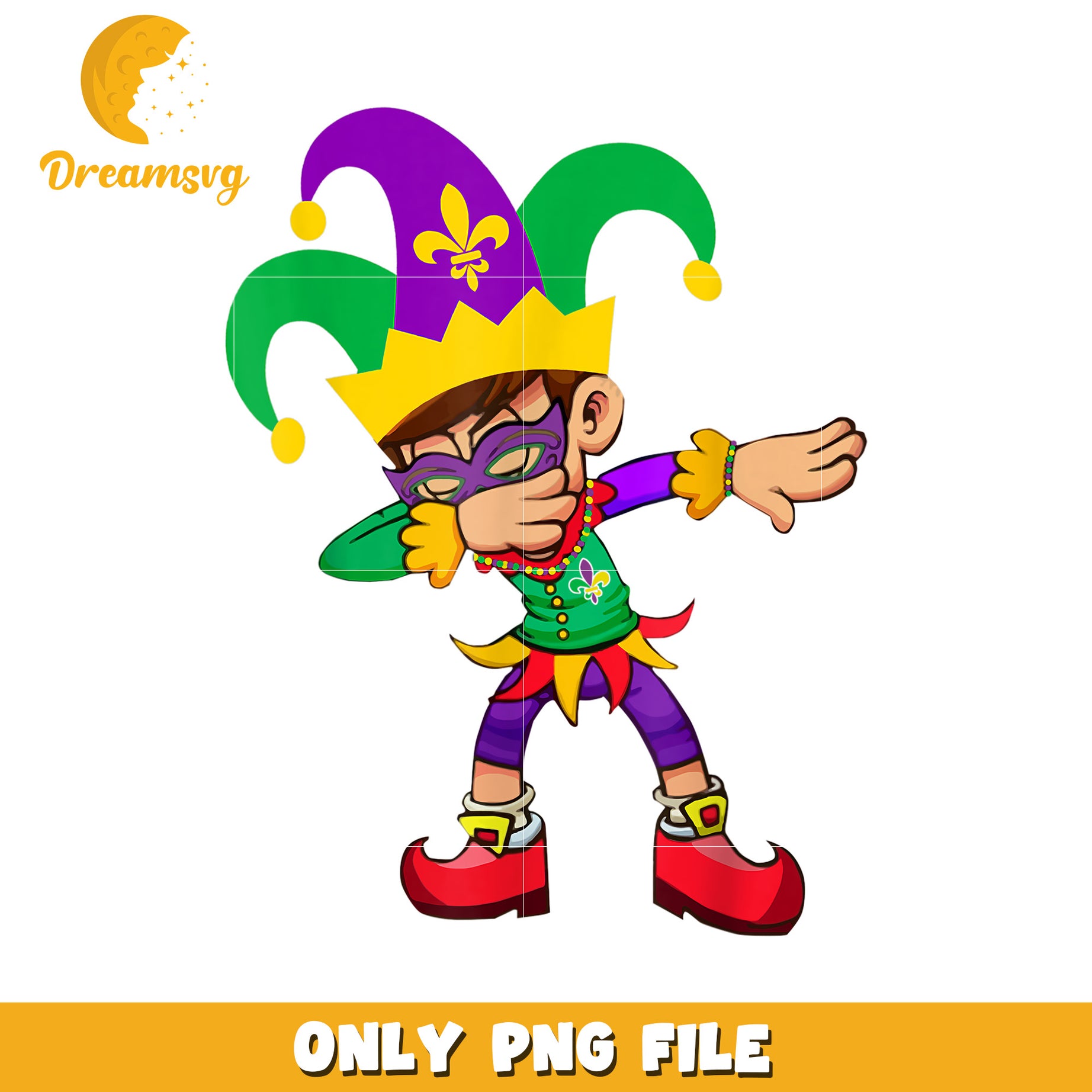 Mardi gras dabbing boy design png, mardi gras flashing png