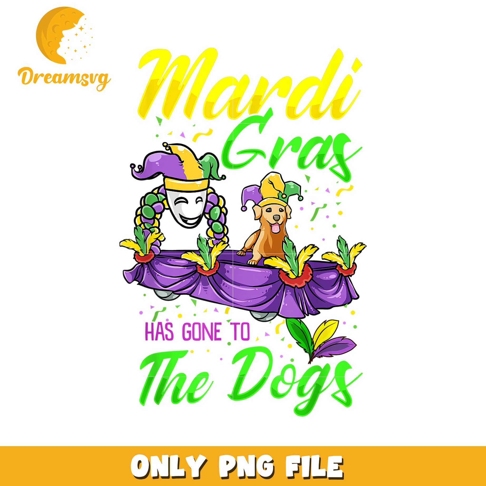 Mardi gras has gone to the dog png, Mardi gras costume png