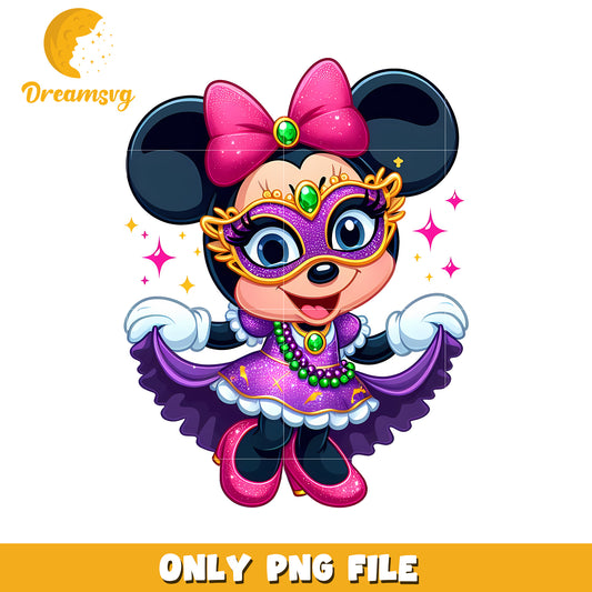 Mardi gras minnie vintage clothes png, mardi gras clothes png