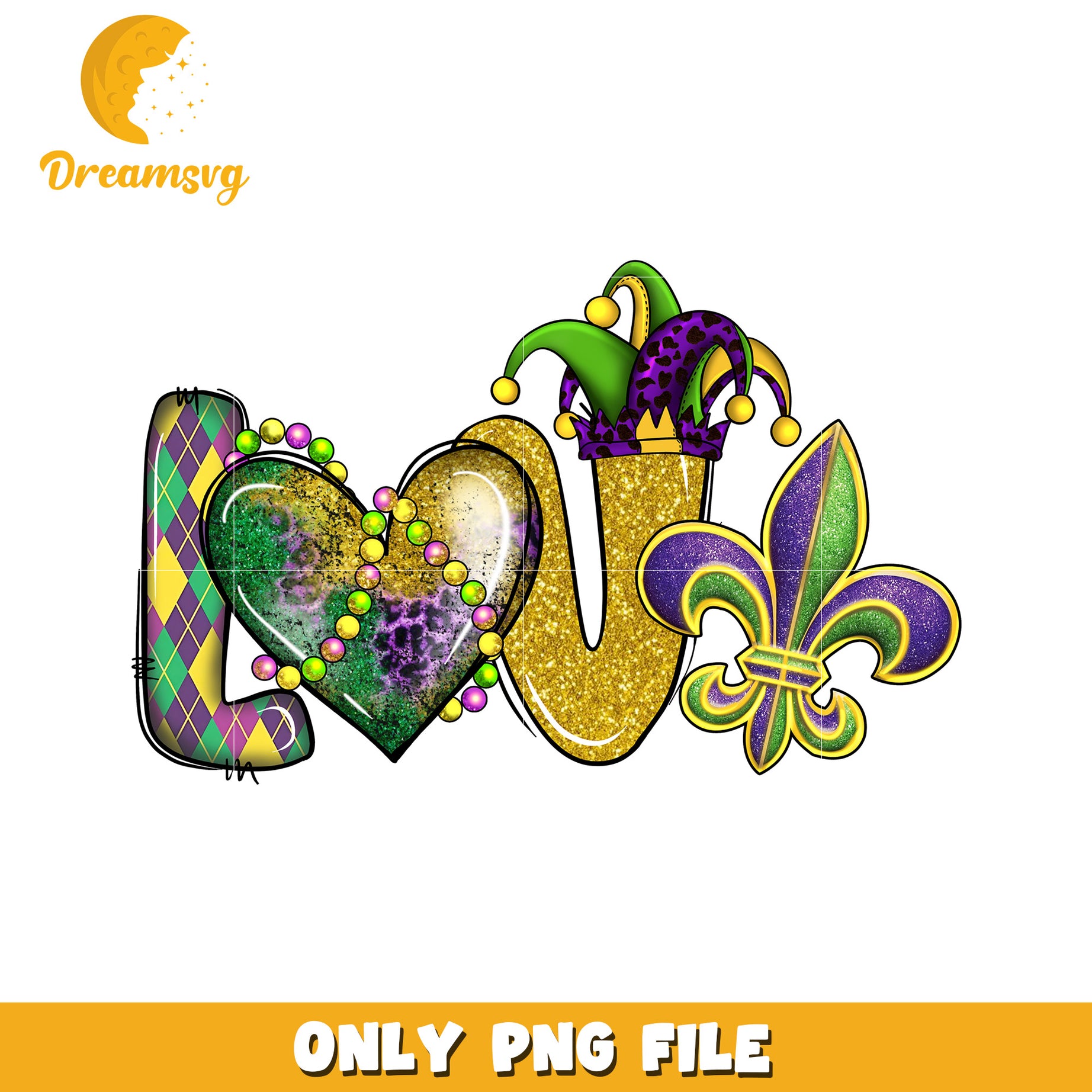 Mardi gras new orlean love design png, mardi gras png, new orlean png
