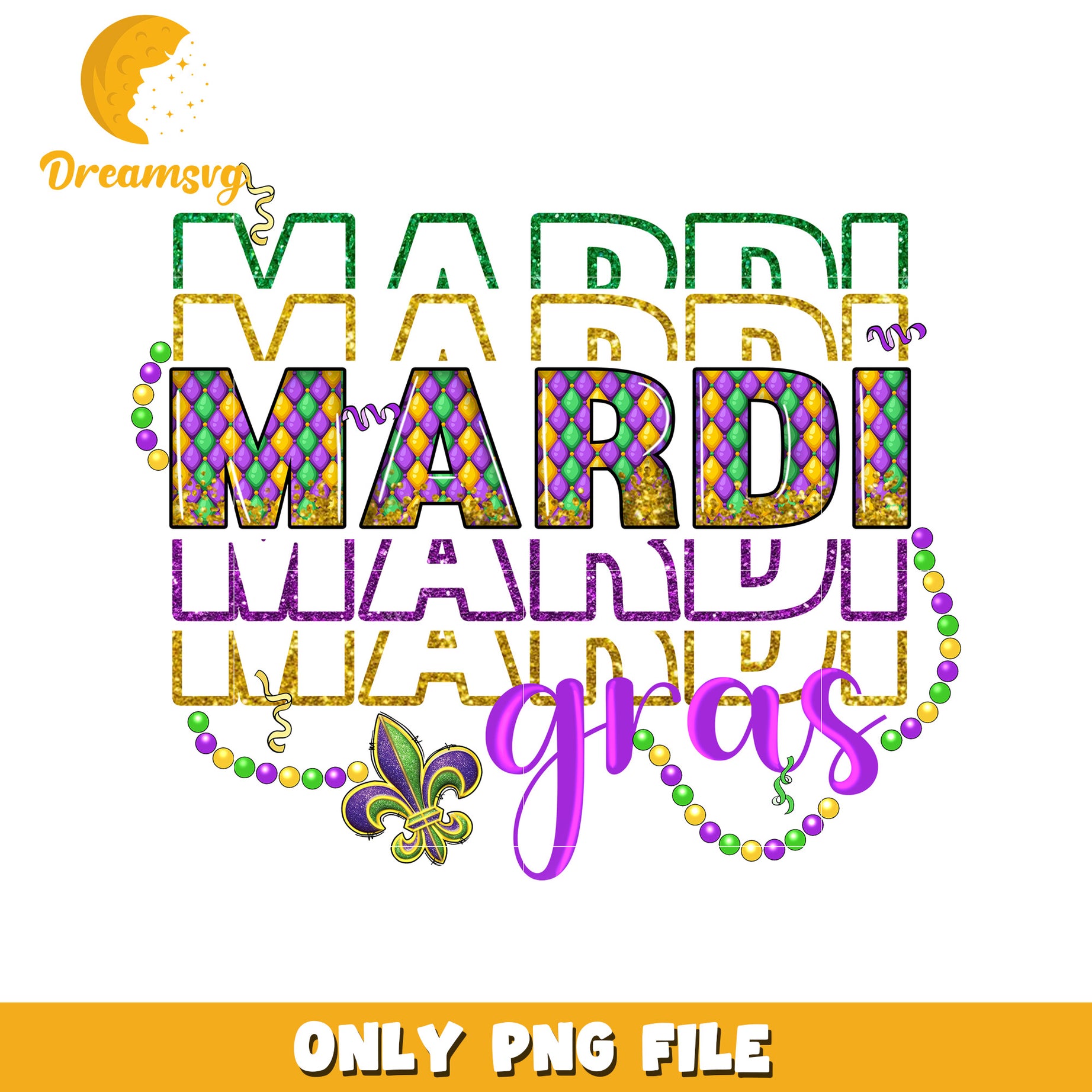 Mardi gras new orleans font design png, new orleans​ mardi gras​ png