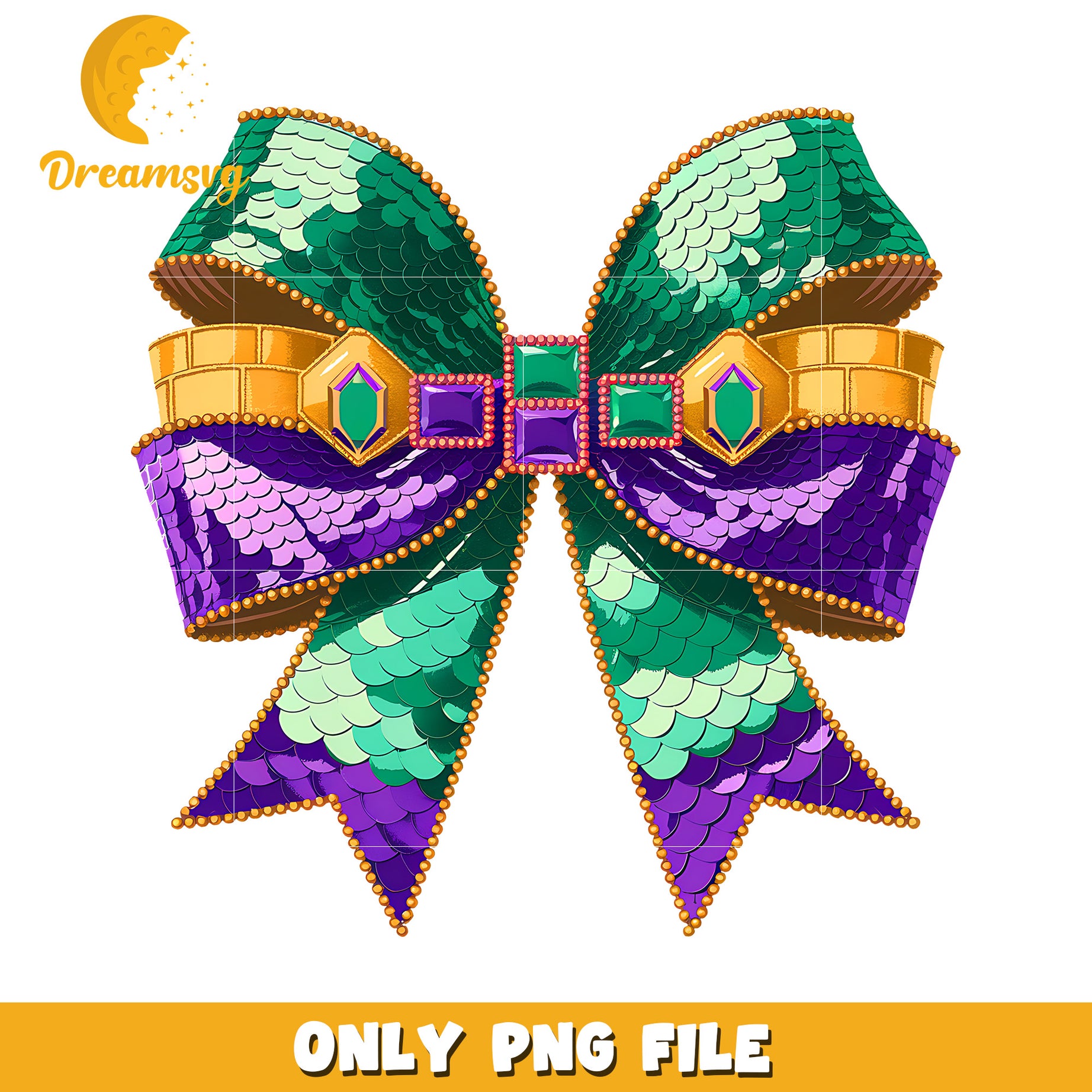 Mardi gras pattern bow design png, happy mardi gras png