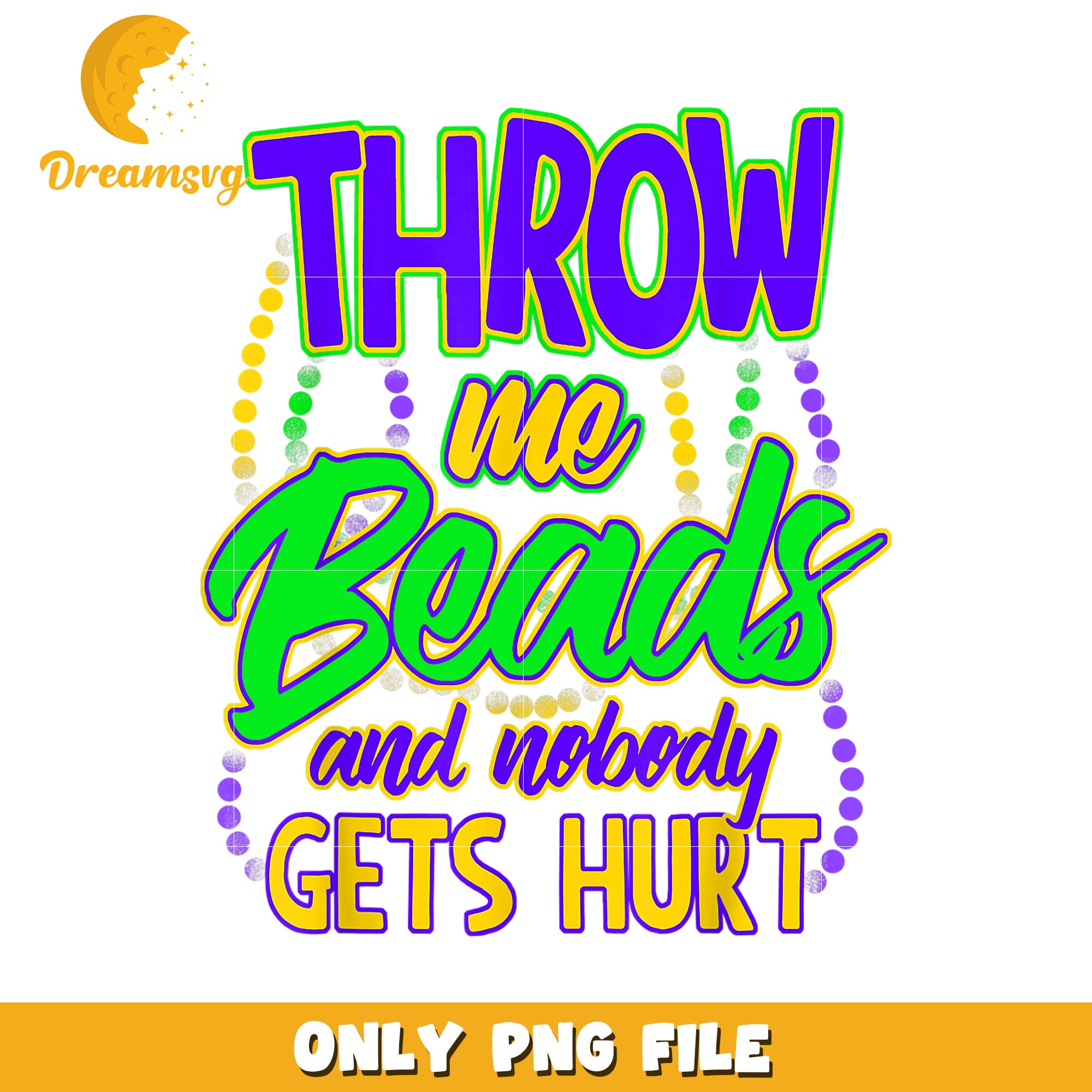 Mardi gras throw me beads font design png, mardi gras beads png