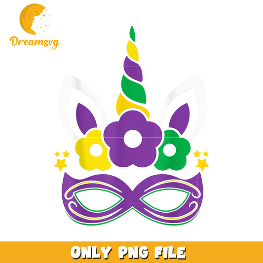 Mardi gras unicorn mask costume png, mardi gras mask png