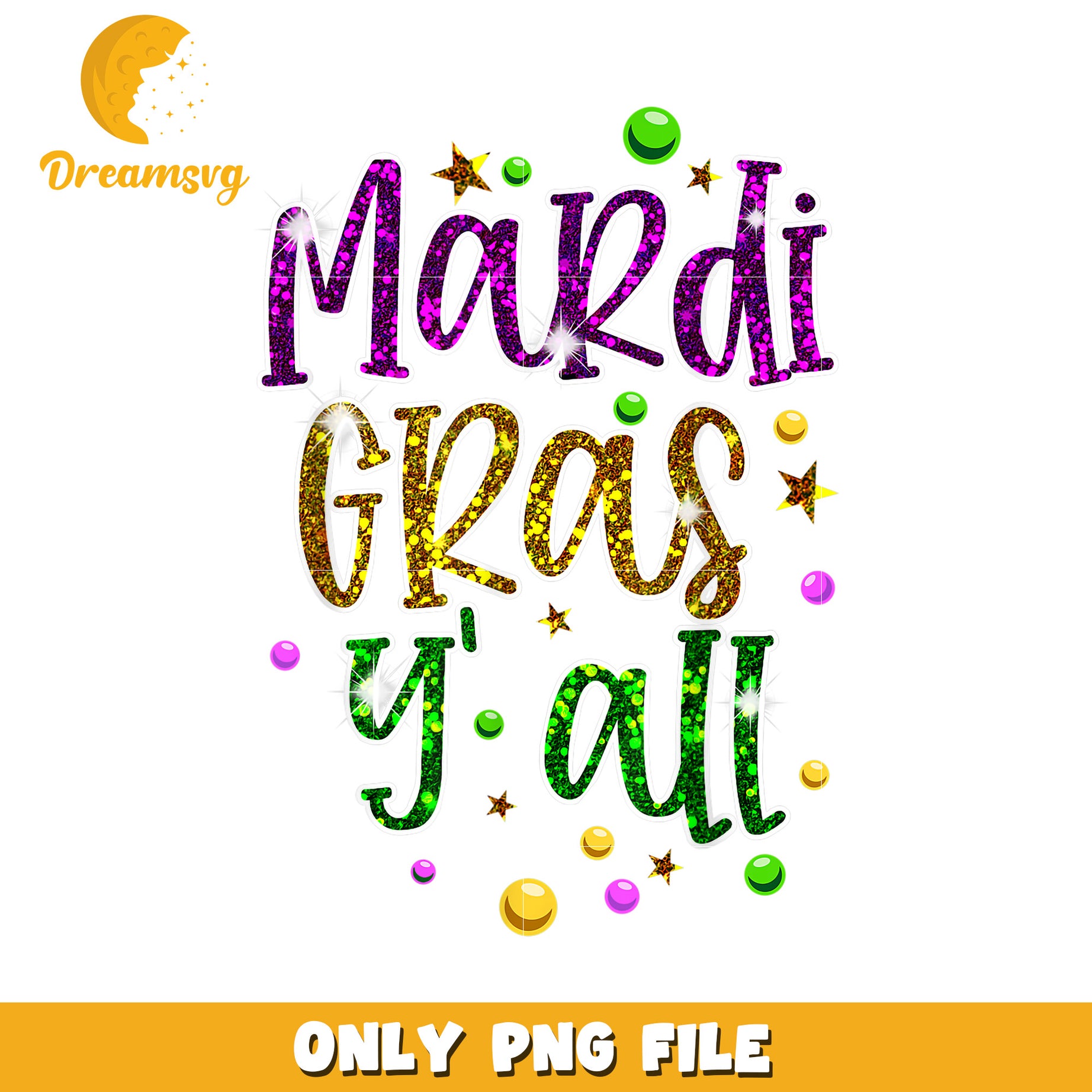 Mardi gras y'all mardi gras font design png, mardi gras png