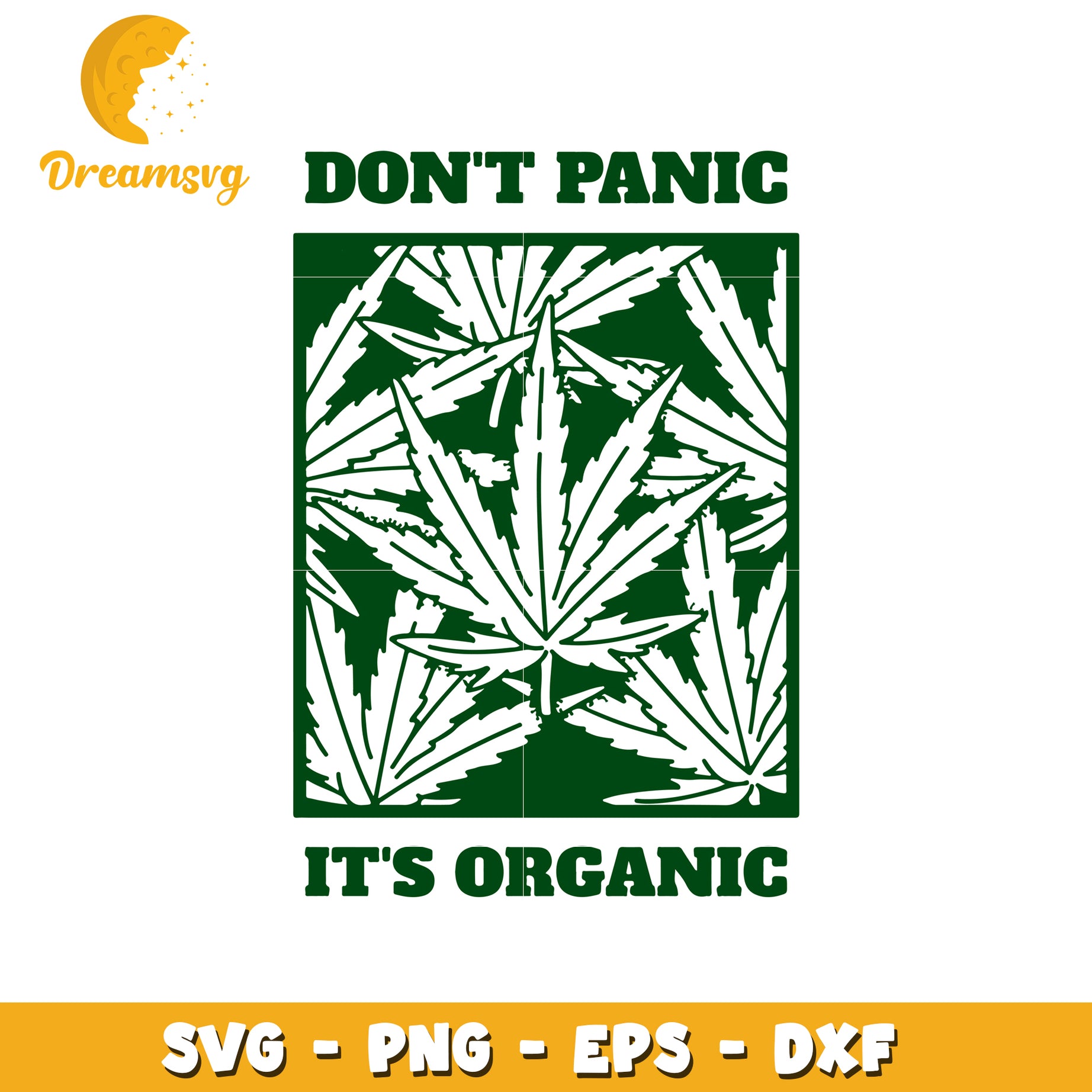 Marijuana tree don't panic its organic svg, Marijuana Tree svg