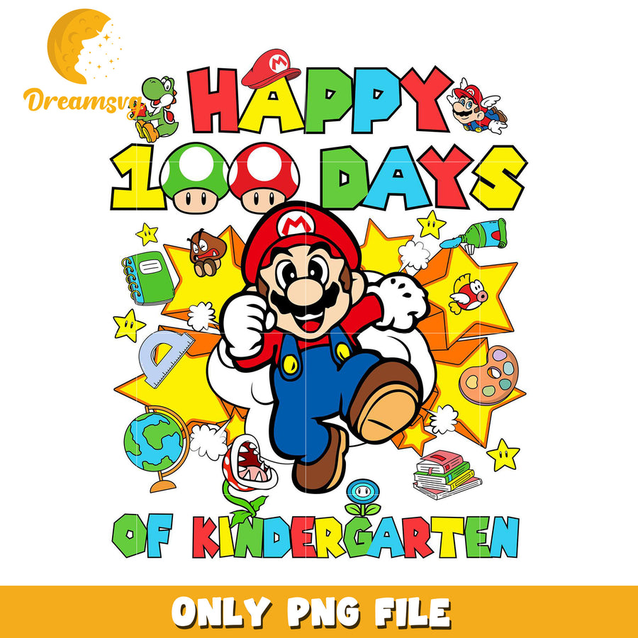 Mario 100 Days Kindergarten PNG