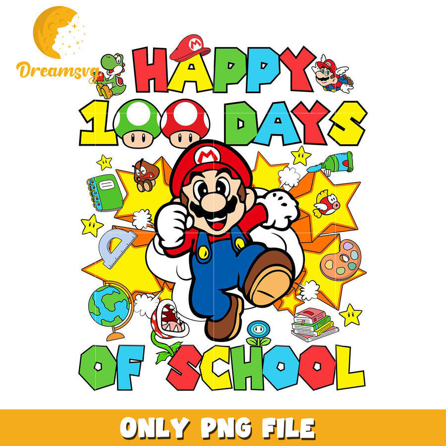 Mario 100 Days School PNG