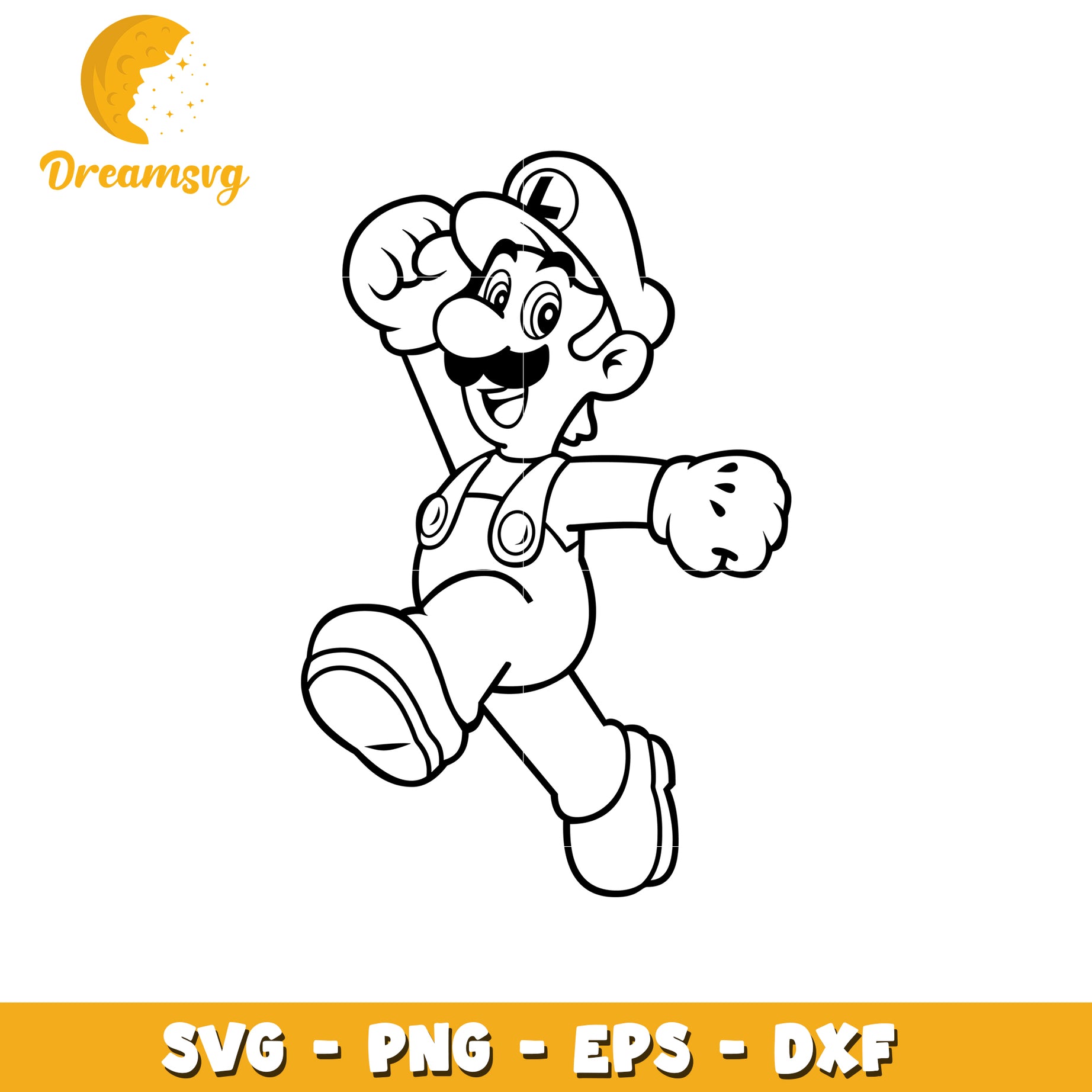 Mario Character SVG Clipart for Crafting and Design