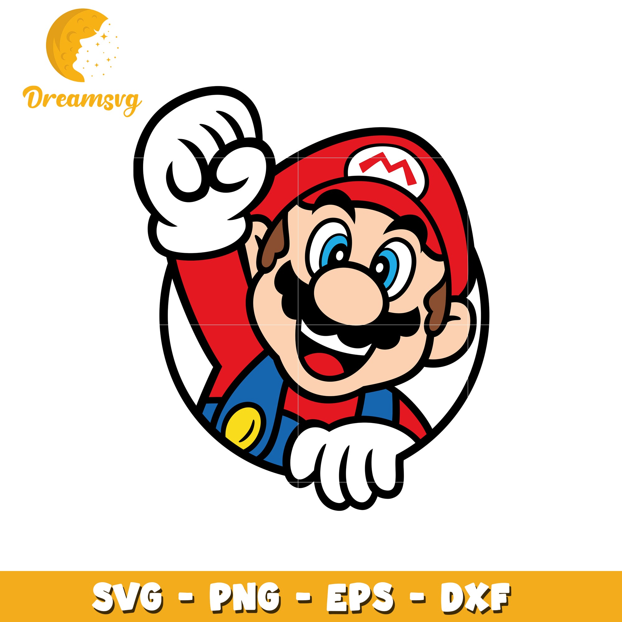 Mario Character SVG Design for Crafts and Projects