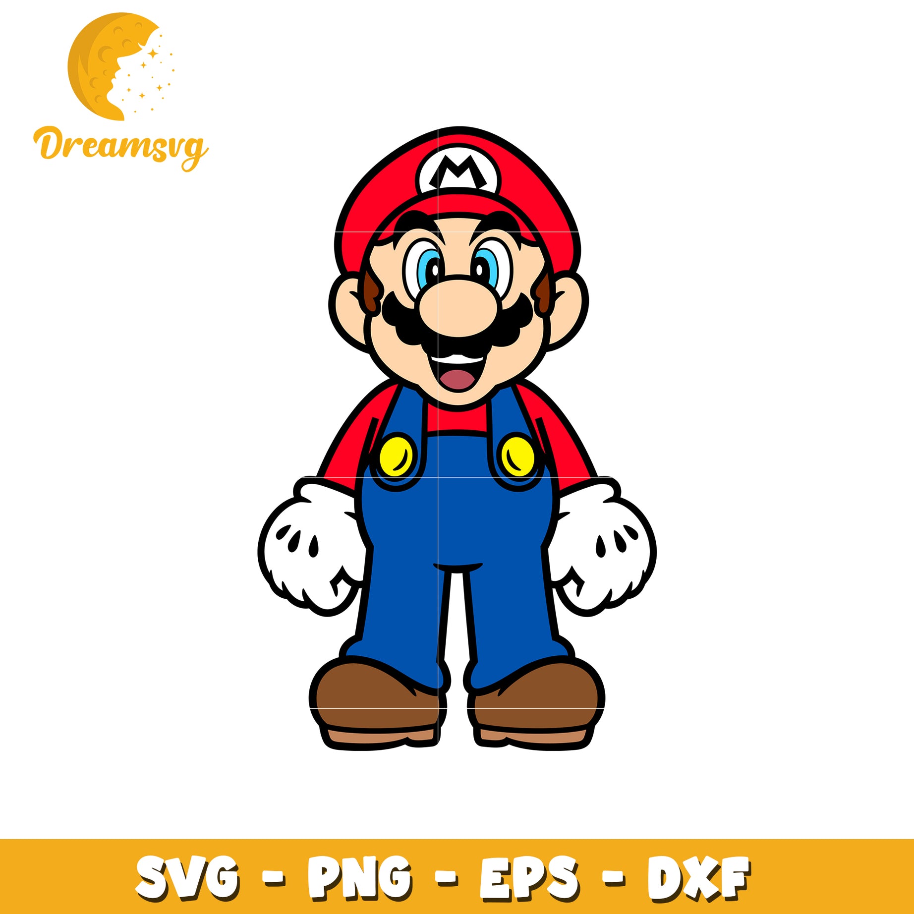 Mario Character SVG File for Crafting and Design