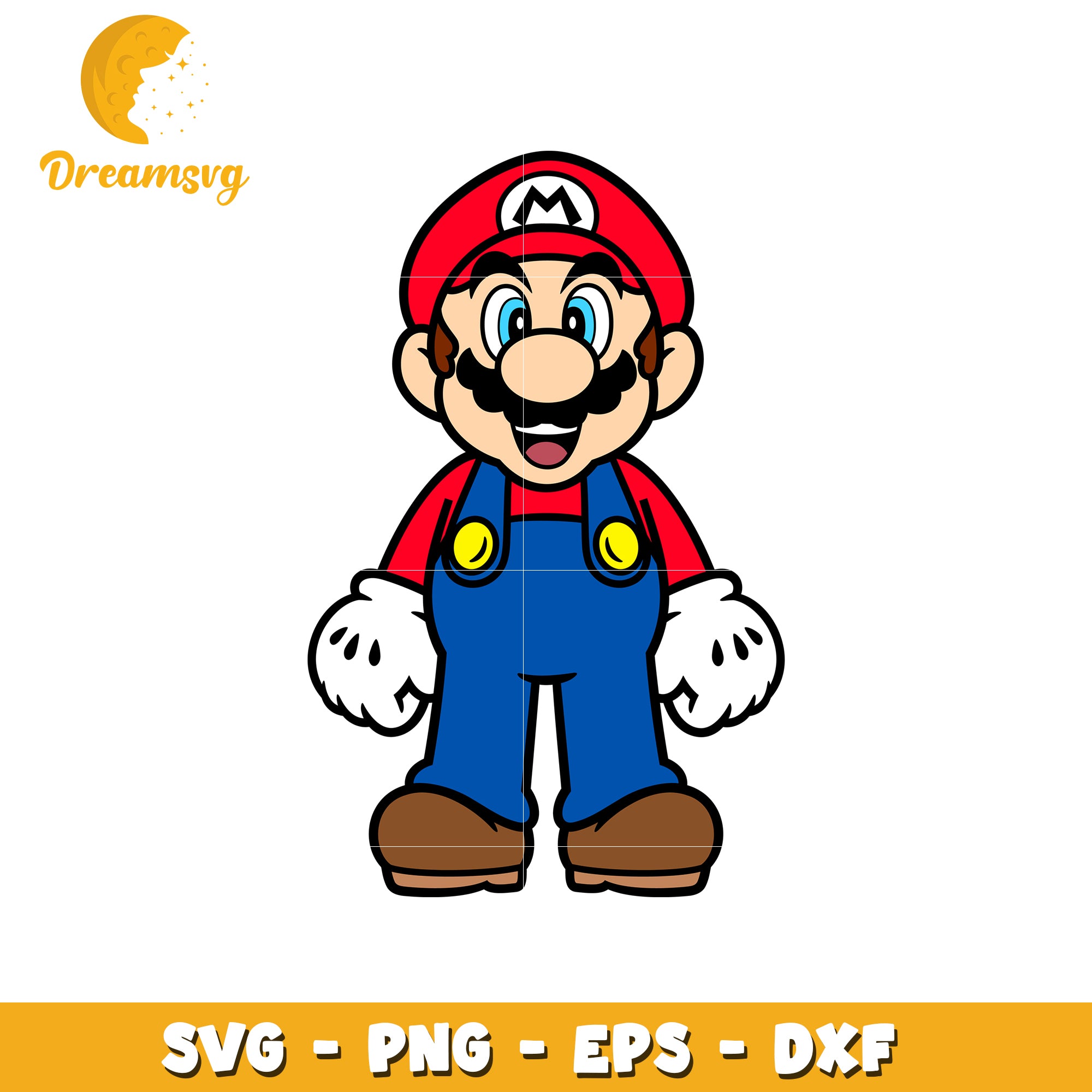 Mario Character SVG File for Crafting and Design