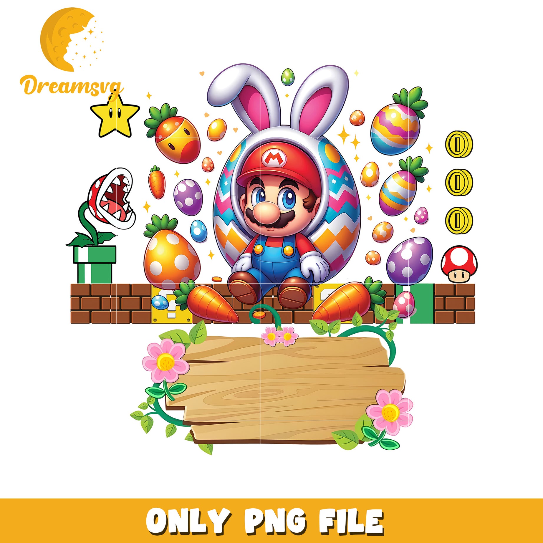 Mario Easter Bunny PNG  Super Mario Bros Easter Egg Hunt